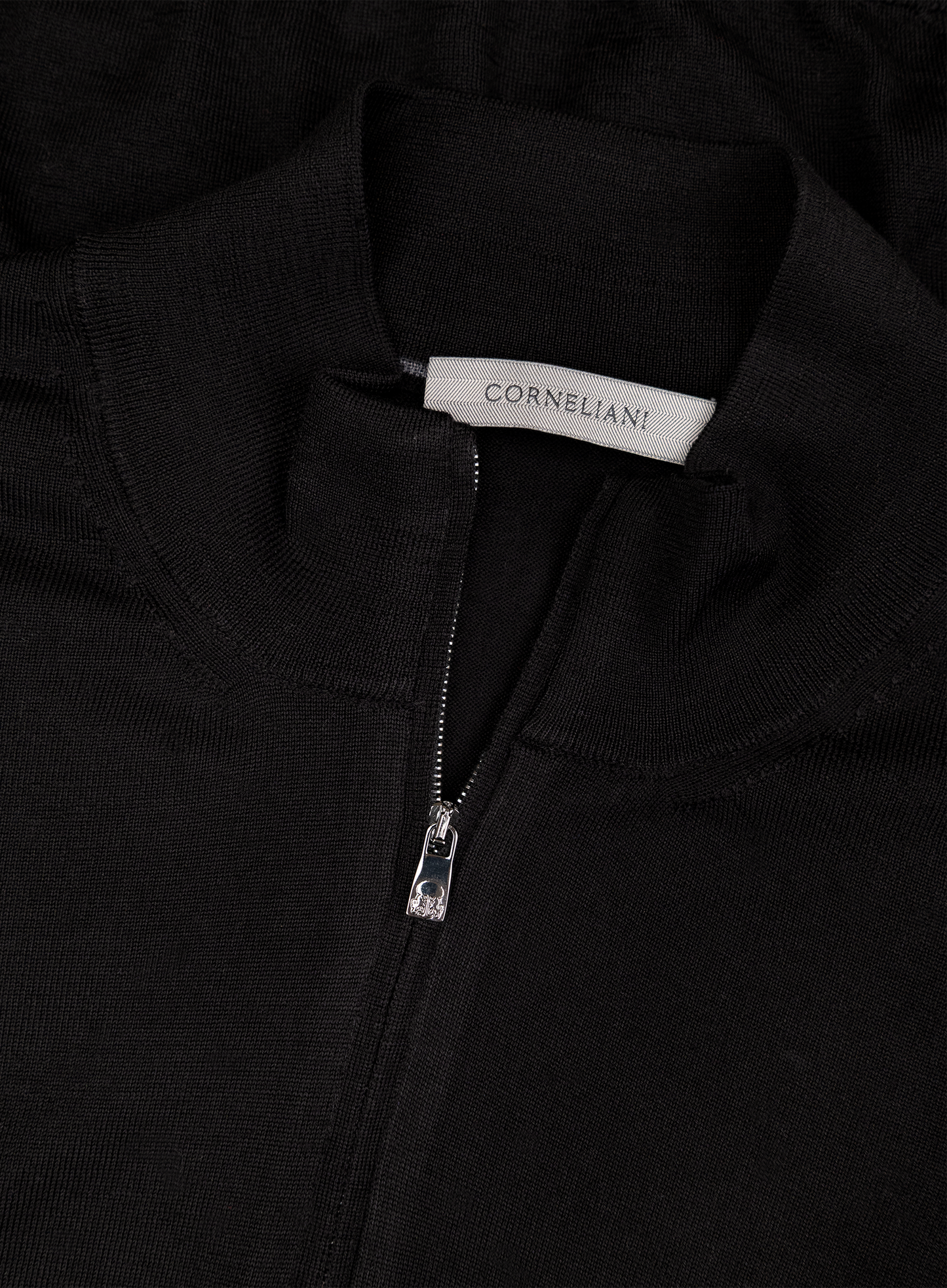 Half-zip vest van virgin wol | FULL_WIDTH | Zwart
