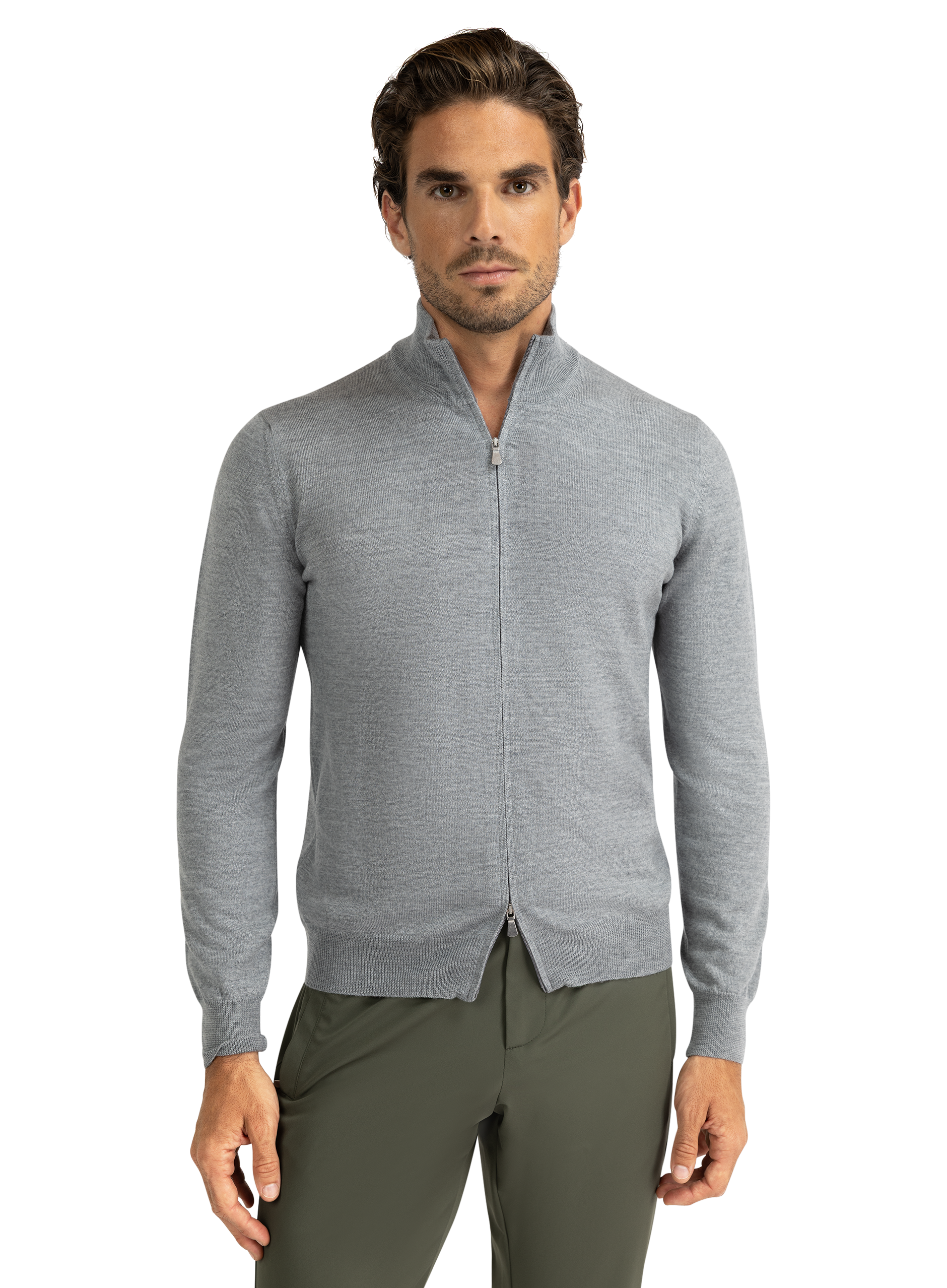 Ritsvest van virgin wol | FULL_WIDTH | L.Grijs