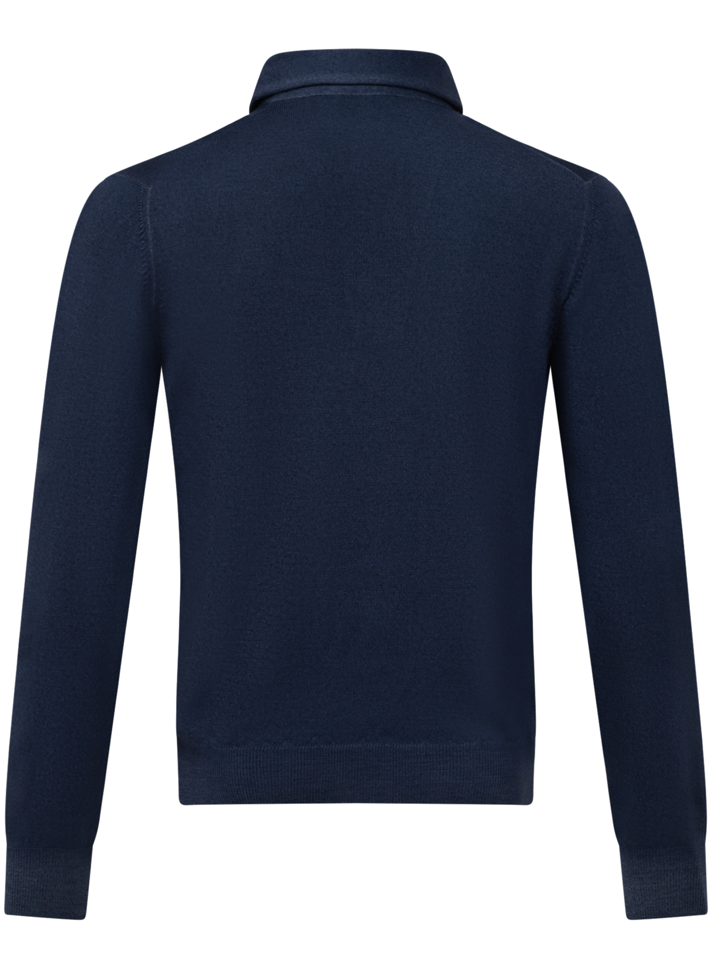 Longsleeve polo van wol | JEANS BLAUW
