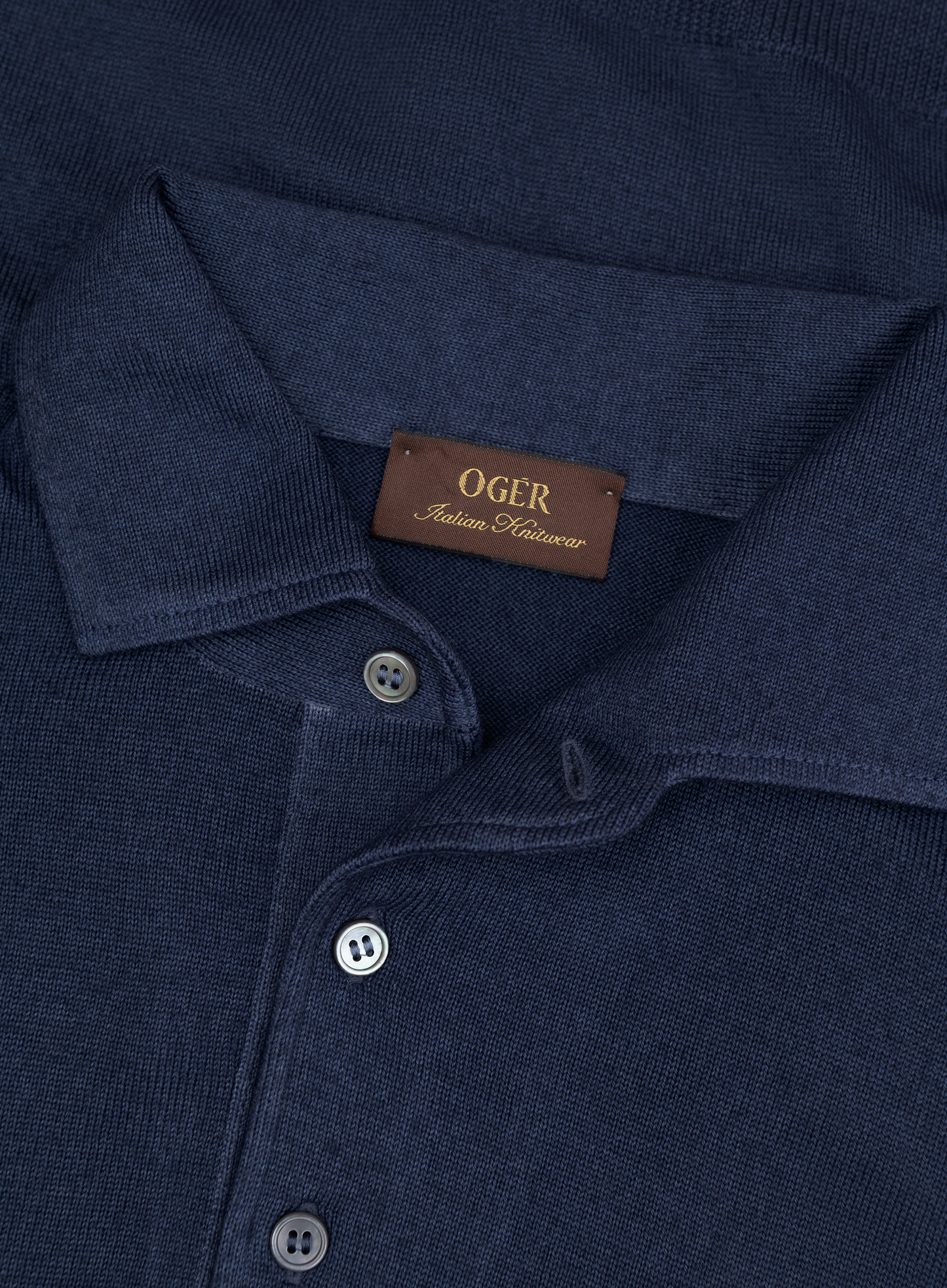 Longsleeve polo van wol | FULL_WIDTH | JEANS BLAUW