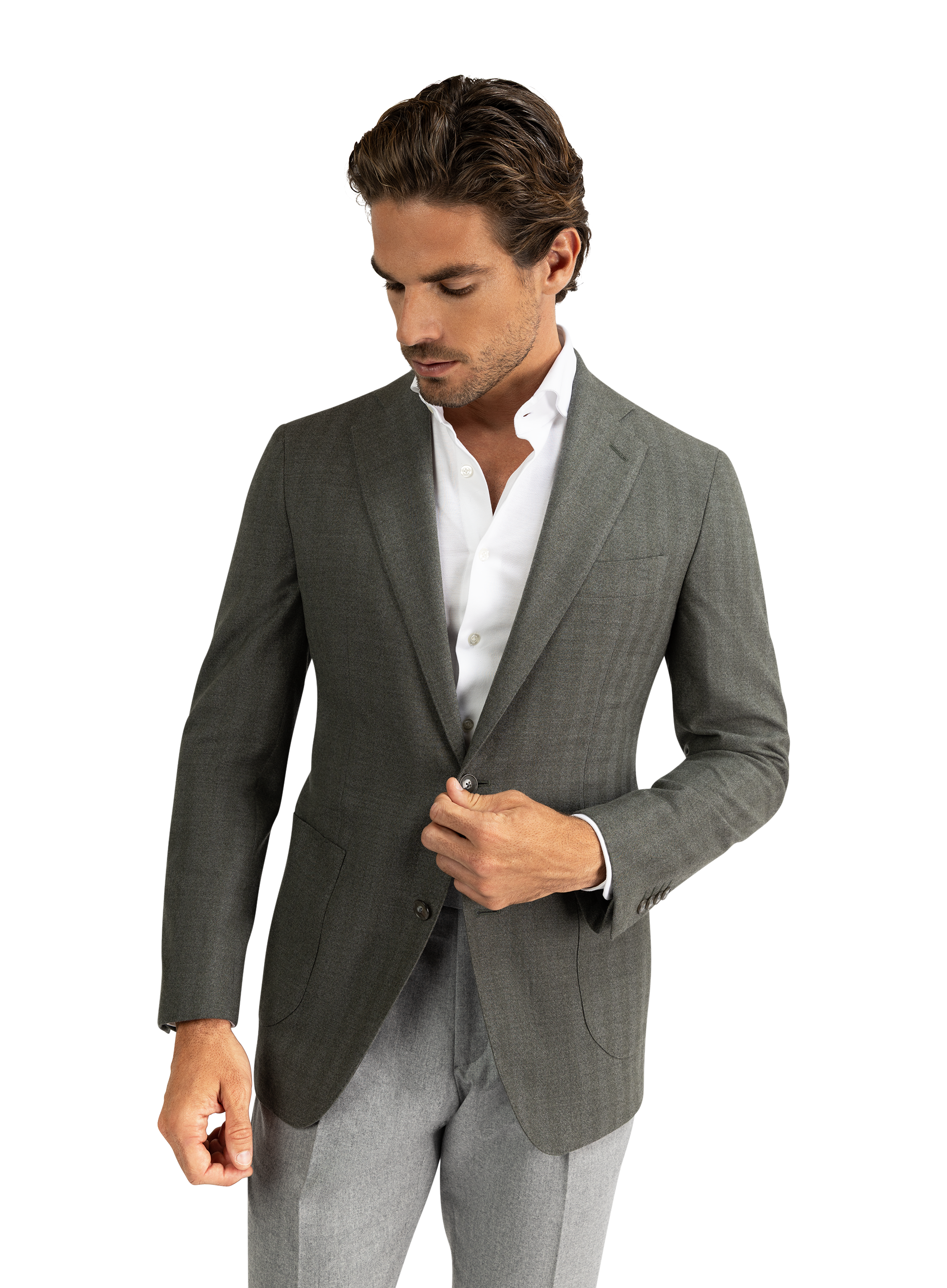 Jasje van wol en zijde | Groen