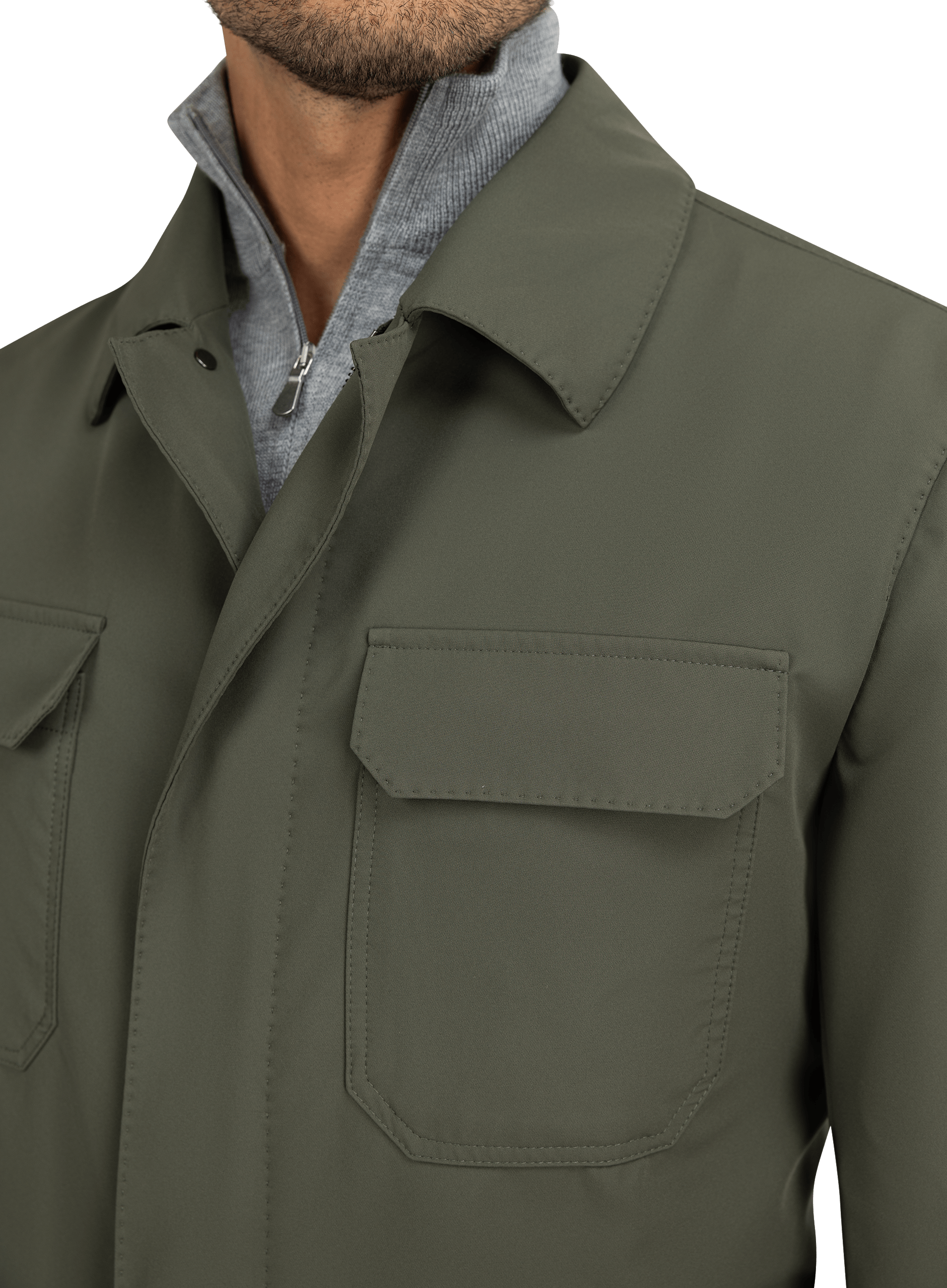Tech field jacket | FULL_WIDTH | Groen