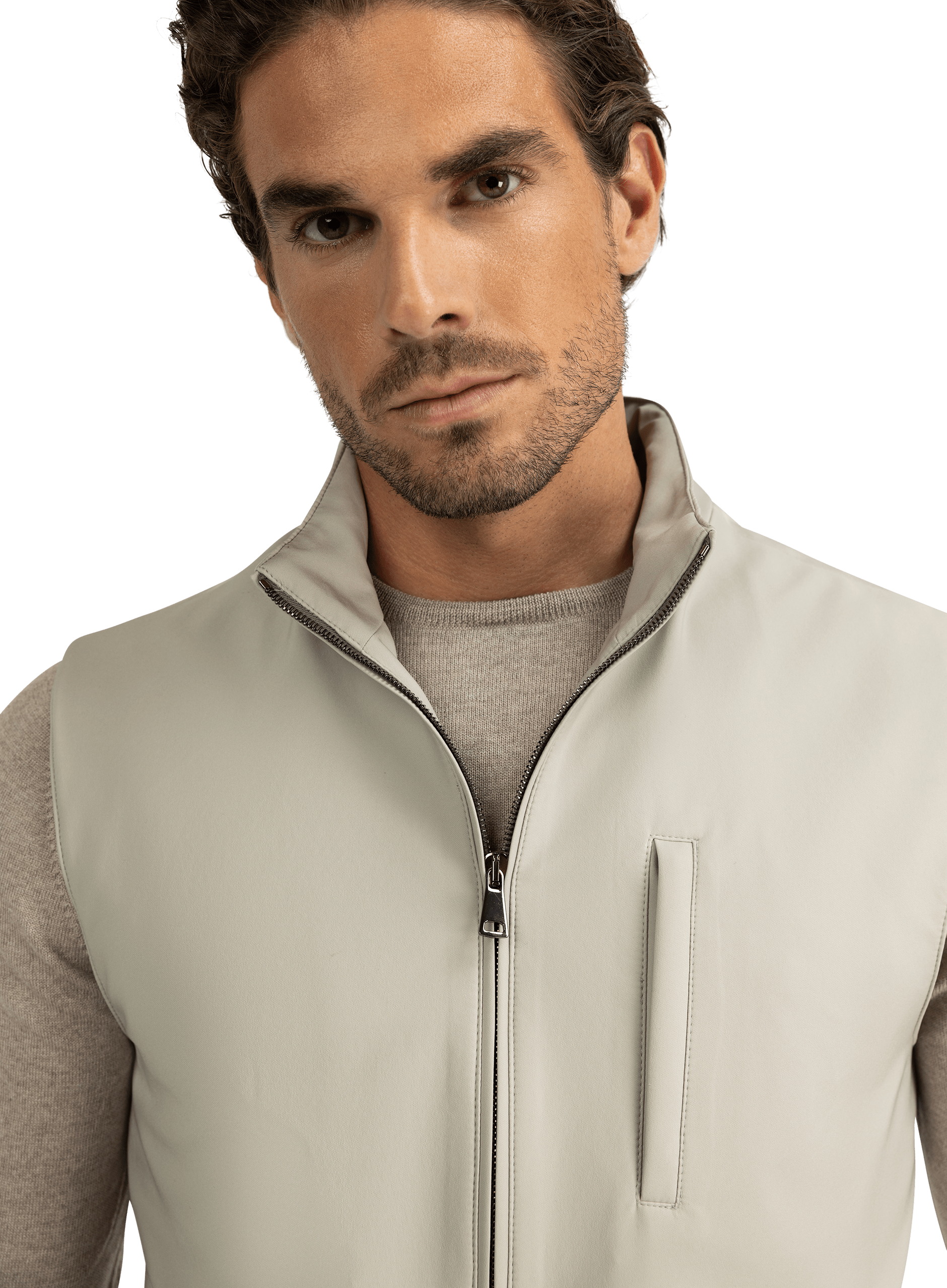 Waterafstotende bodywarmer | FULL_WIDTH | GRIJS-BEIGE