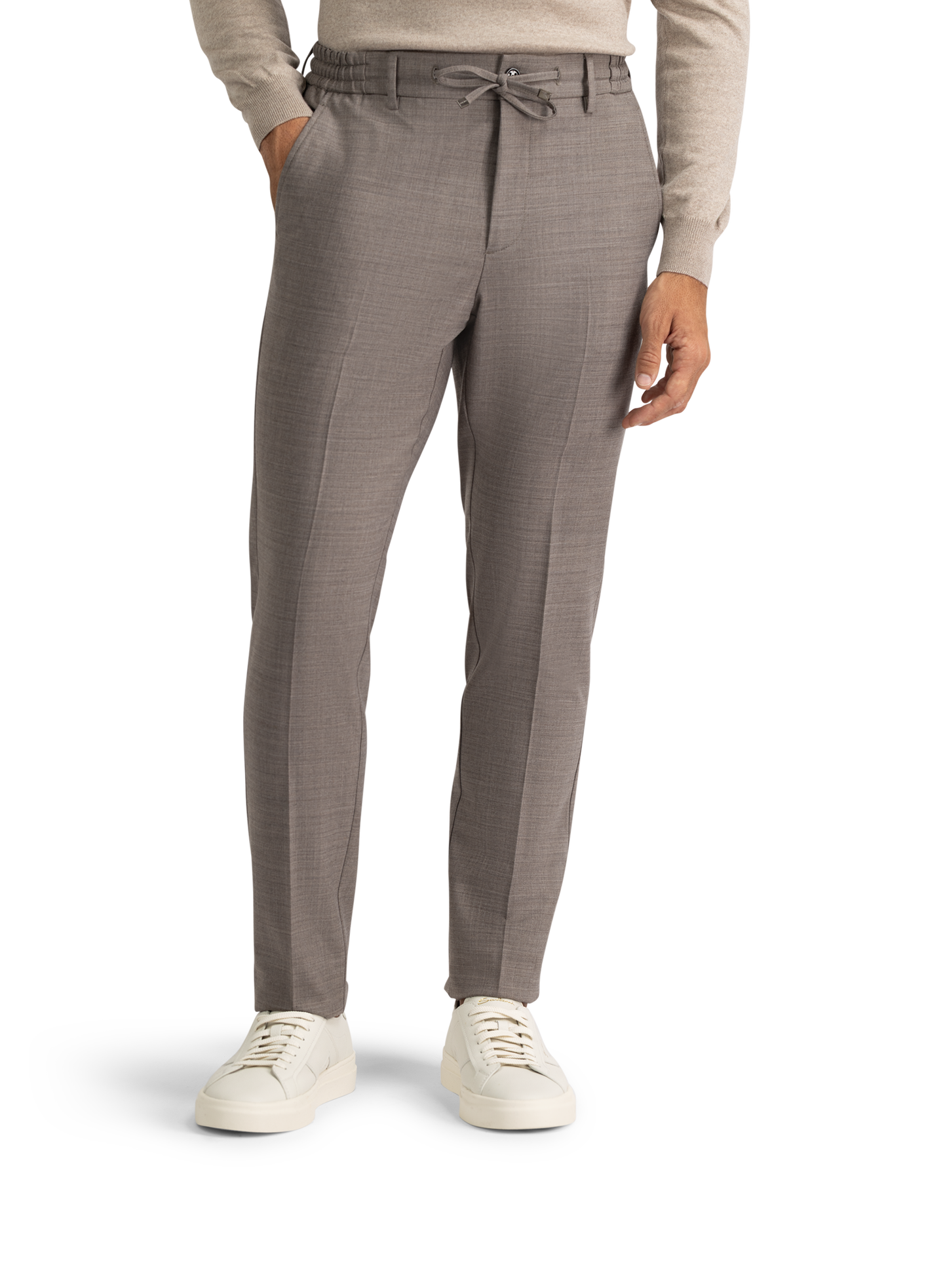 Spiaggia jog pantalon van wol | TAUPE BRUIN
