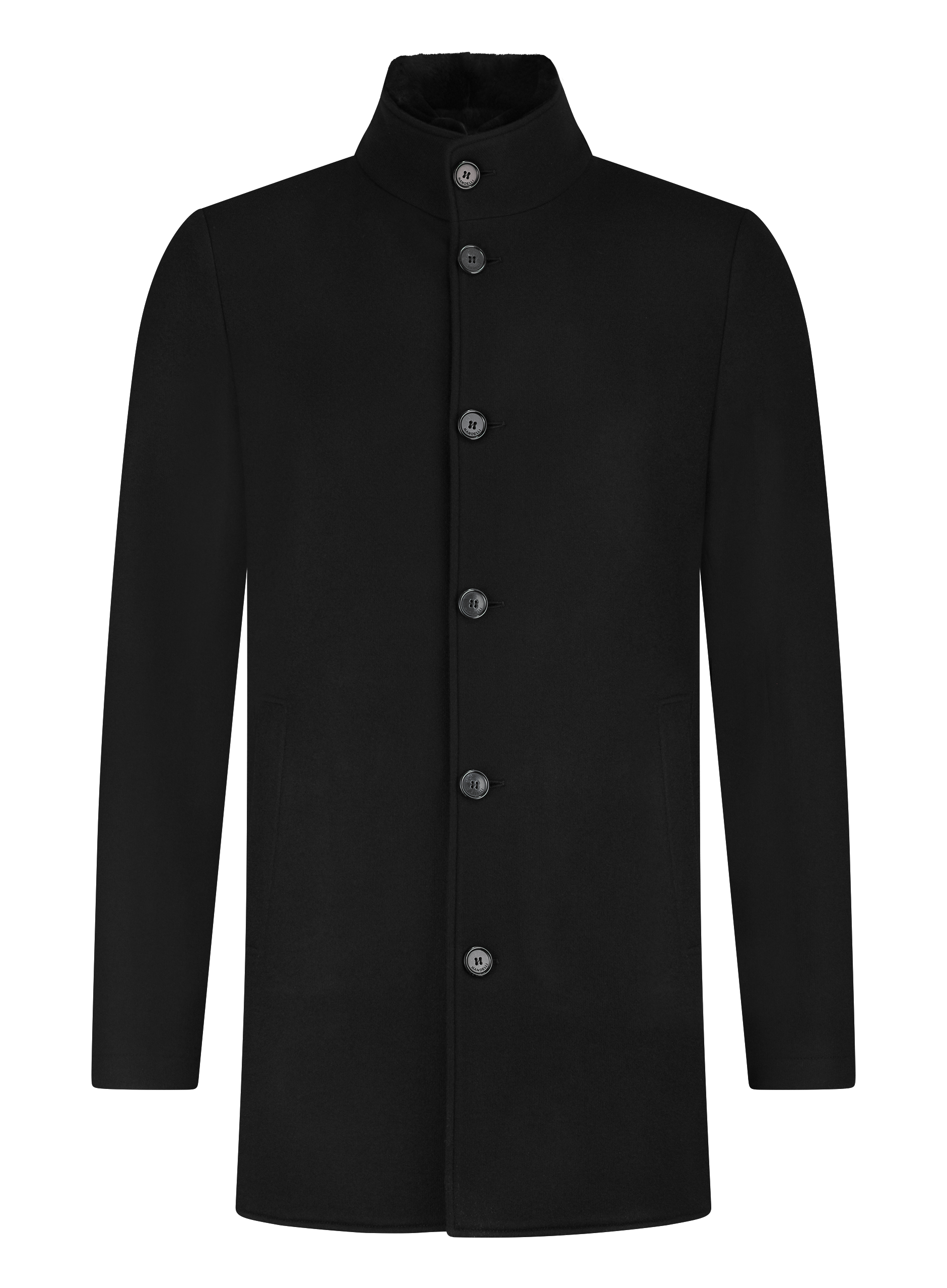 Jas van cashmere | Zwart