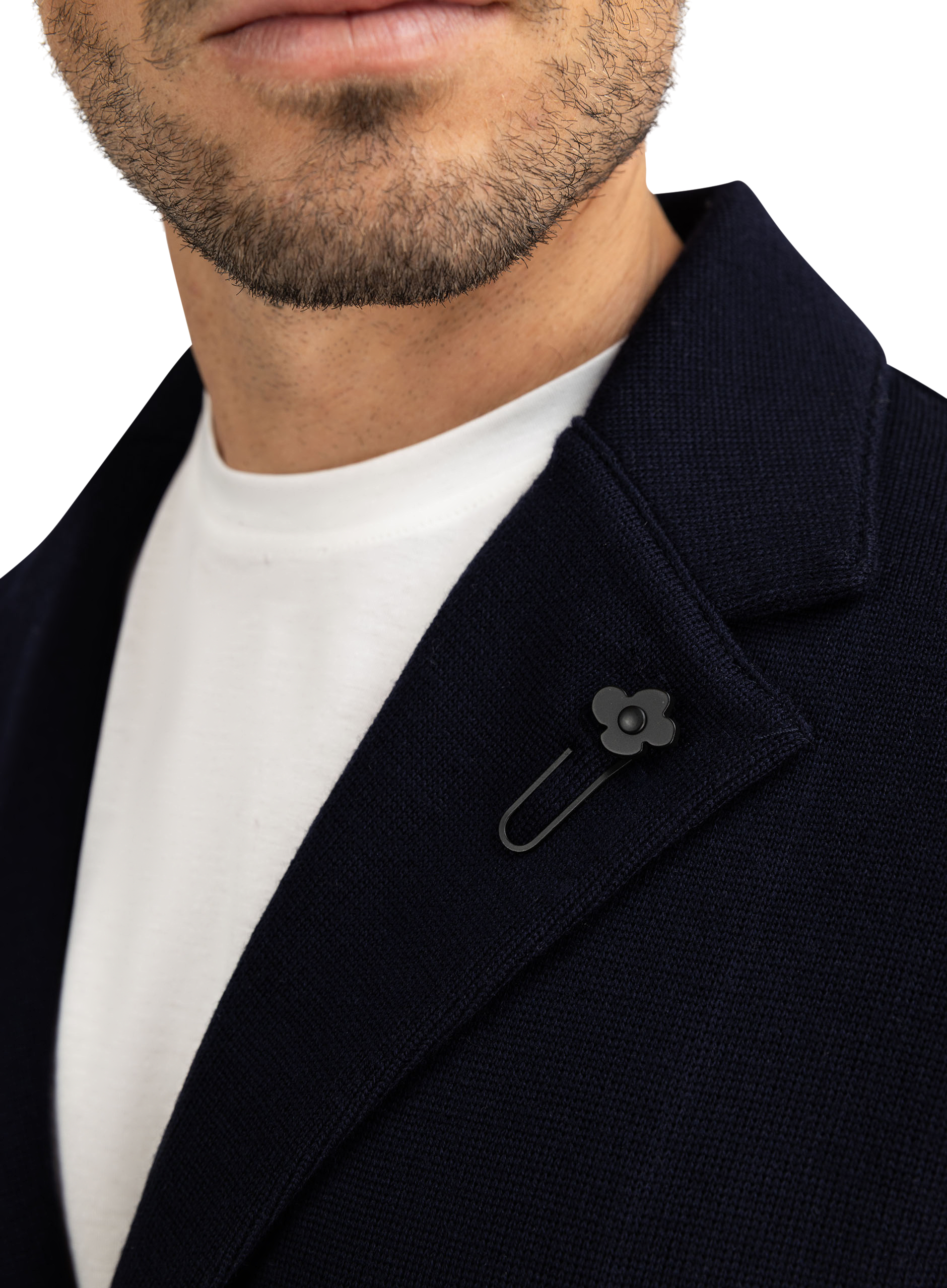 Knitted jasje van wol | FULL_WIDTH | BLUE NAVY