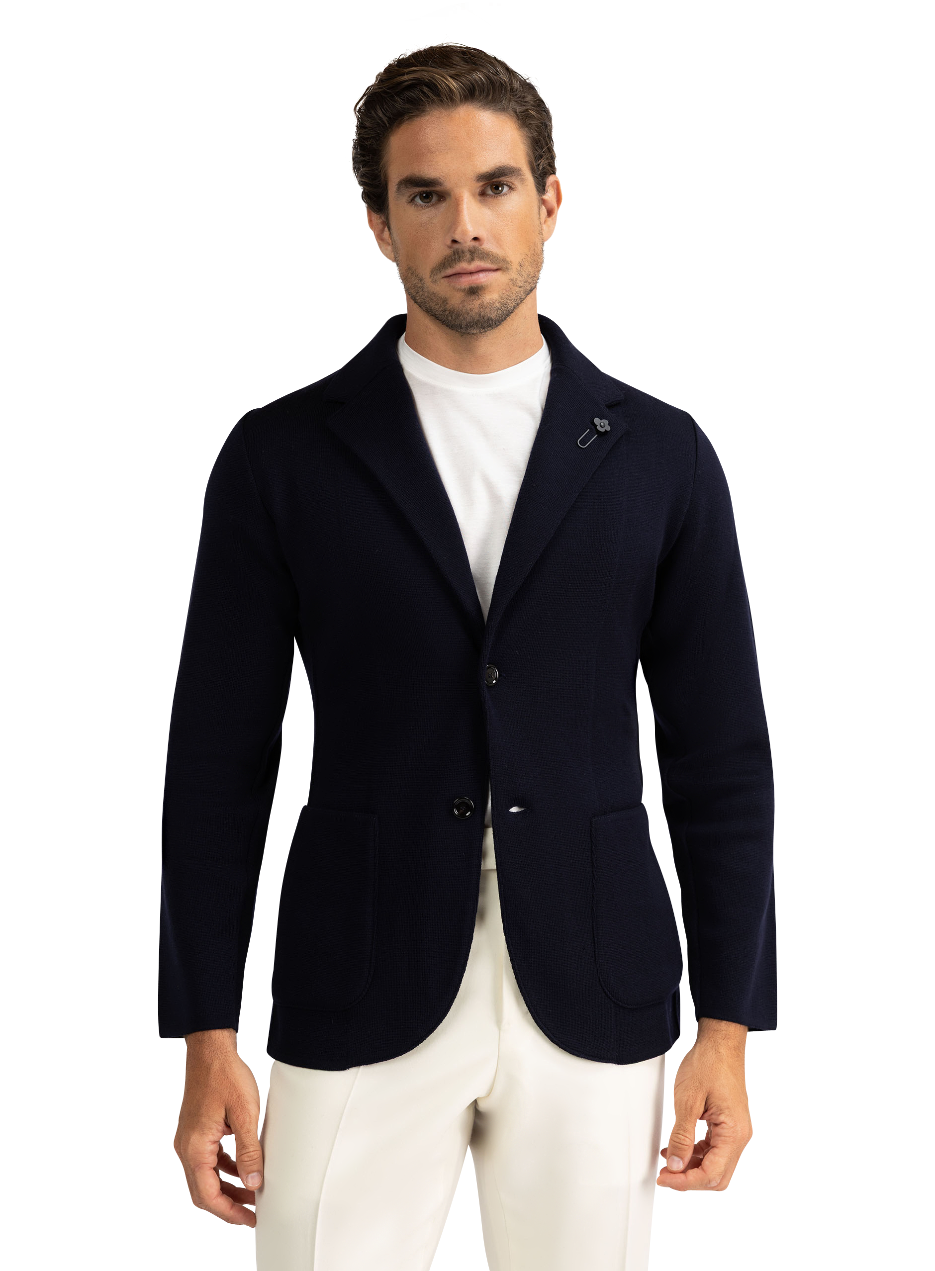 Knitted jasje van wol | BLUE NAVY