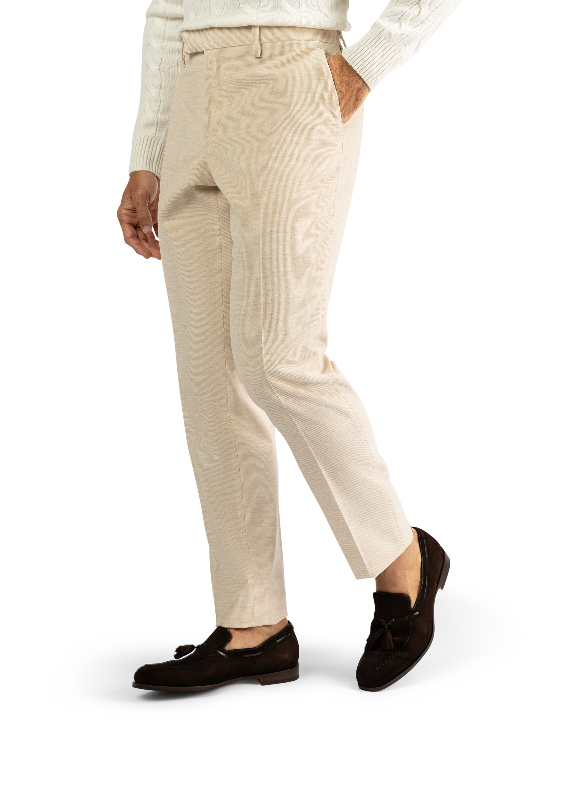 Pantalon van katoen | Beige