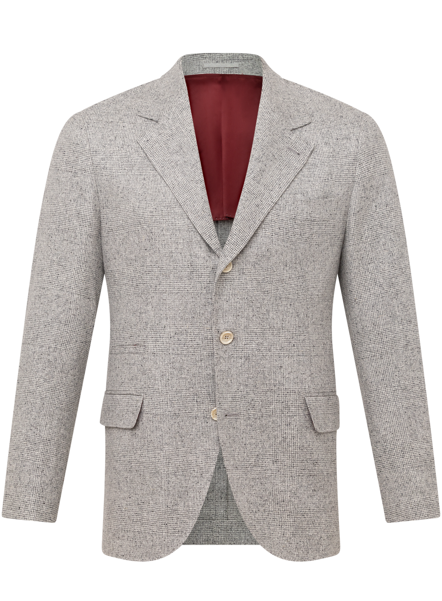 Glenchek jasje van zijde, wol en cashmere | Grijs