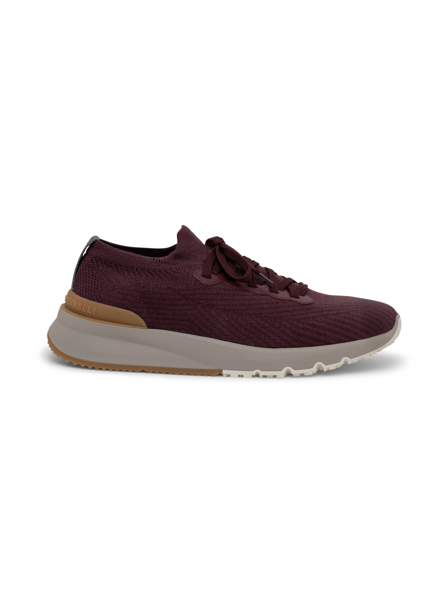Knitted low-top sneakers | DARK BORDEAUX