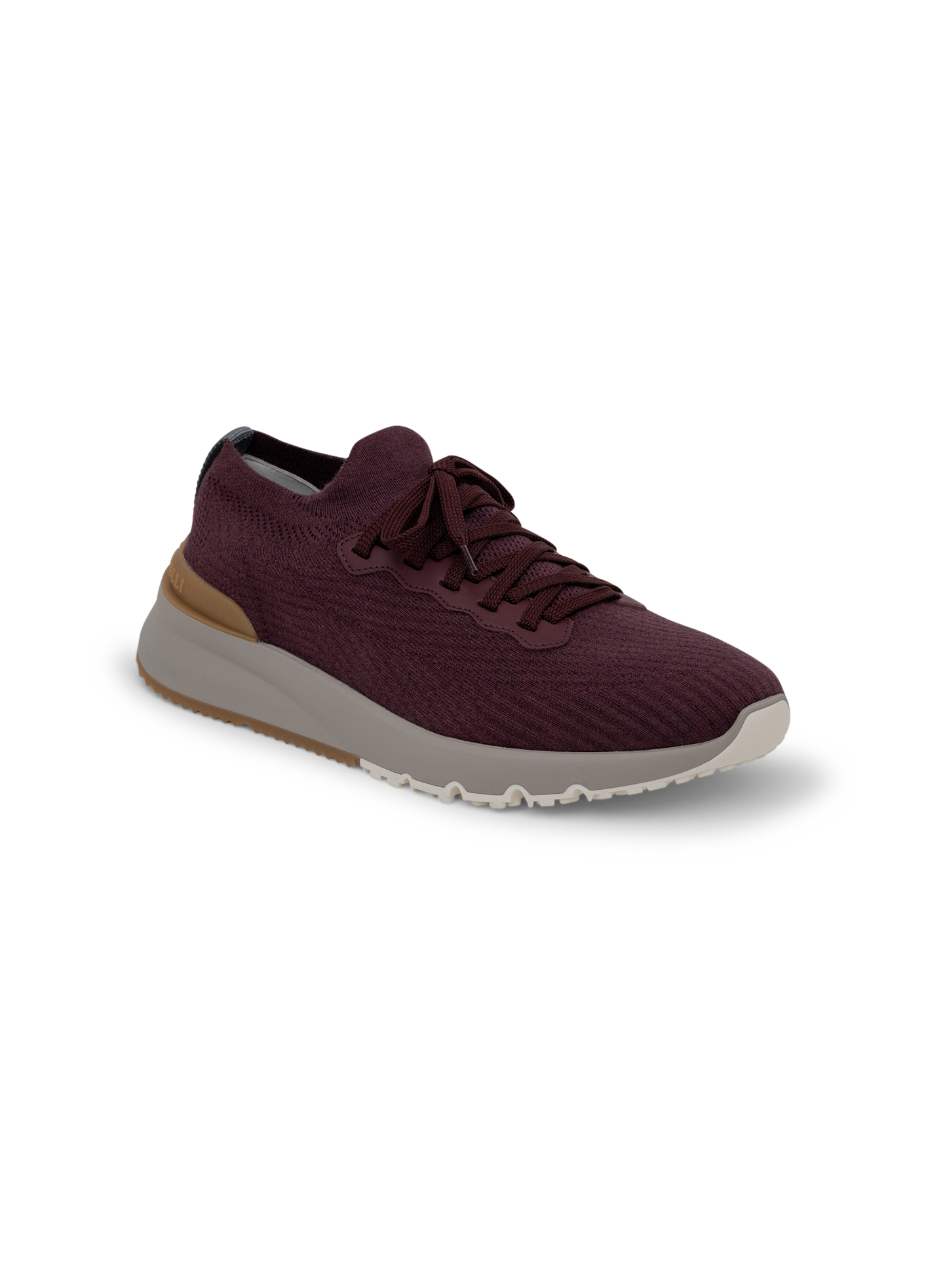 Knitted low-top sneakers | DARK BORDEAUX