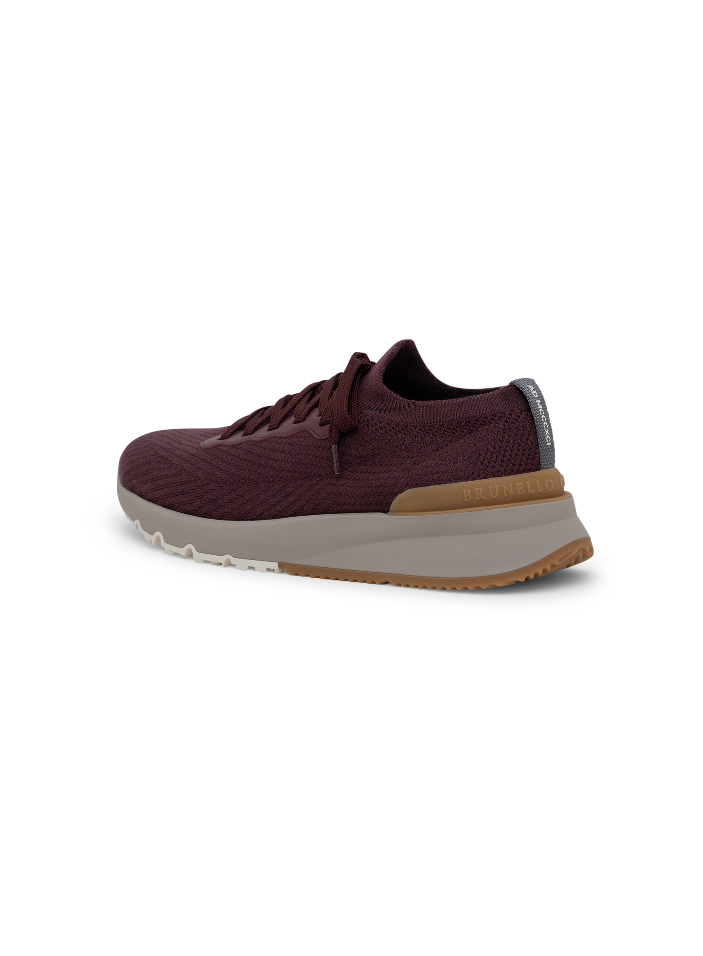 Knitted low-top sneakers | DARK BORDEAUX