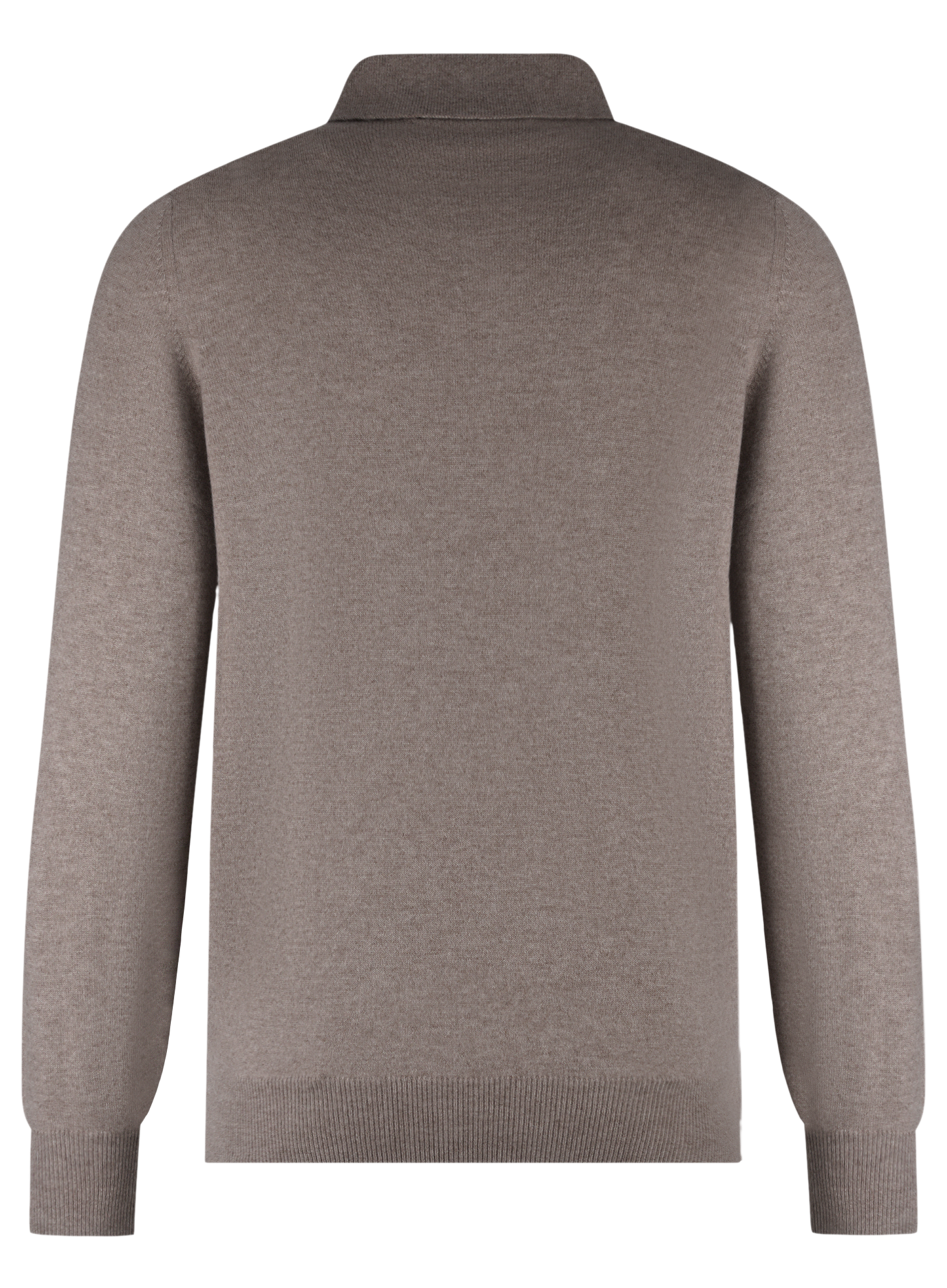 Buttonless polo van cashmere | TAUPE