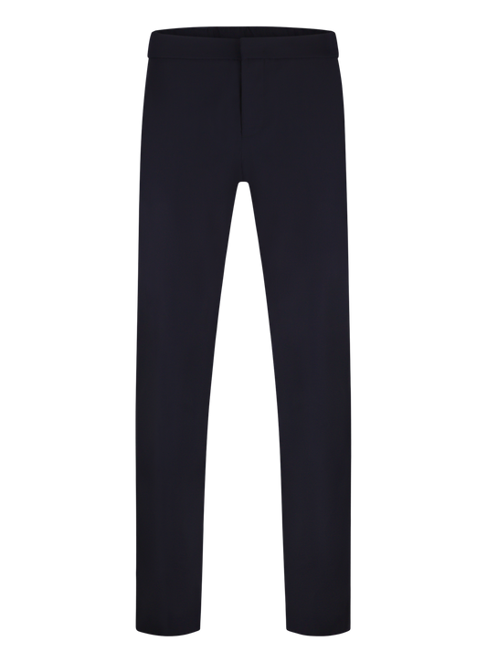 Pantalon van virgin wol en zijde | BLUE NAVY