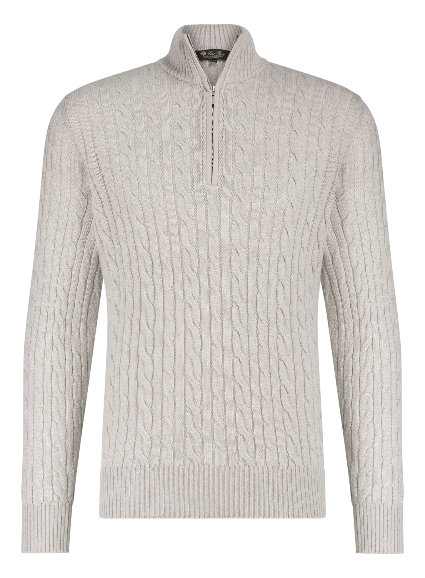 Cashmere half-zip sweater | L.Grijs