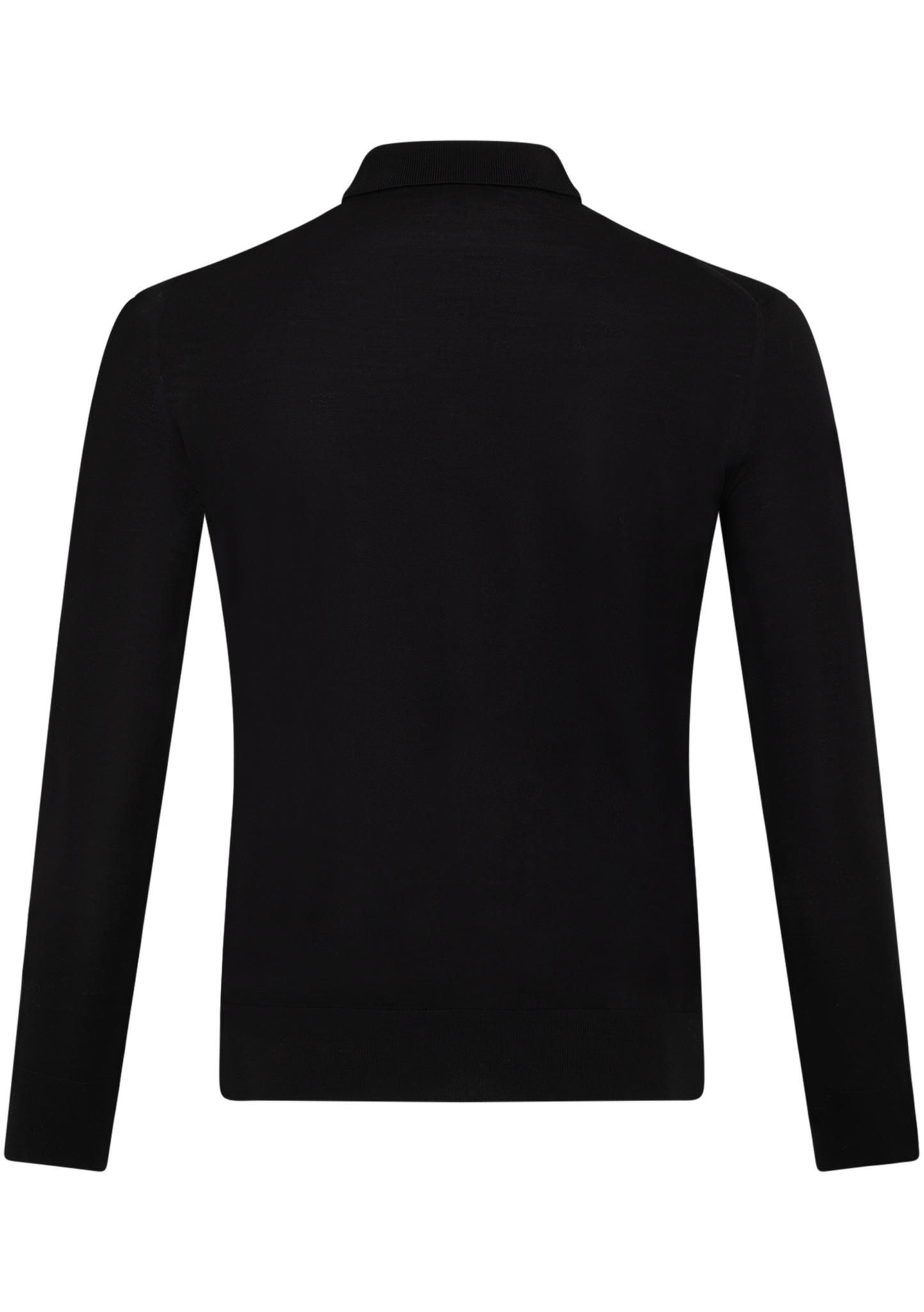 Poloshirt met lange mouwen van cashmere | Zwart