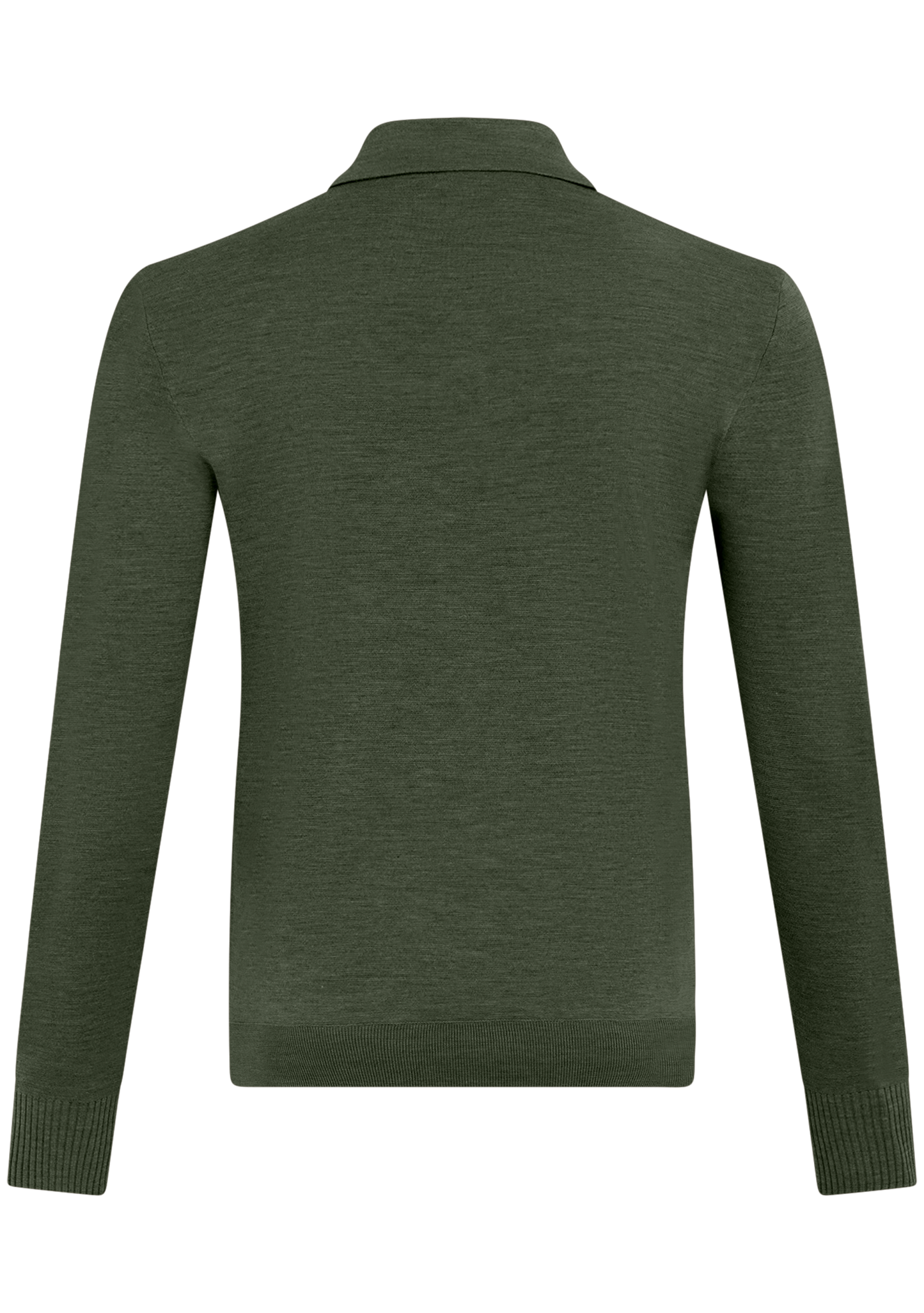 Buttonless polo van virgin wol | D.Groen