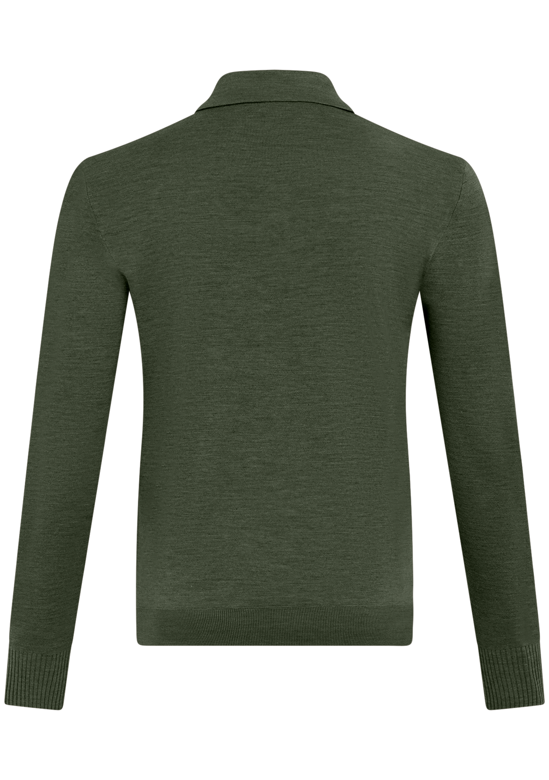 Buttonless polo van virgin wol | D.Groen