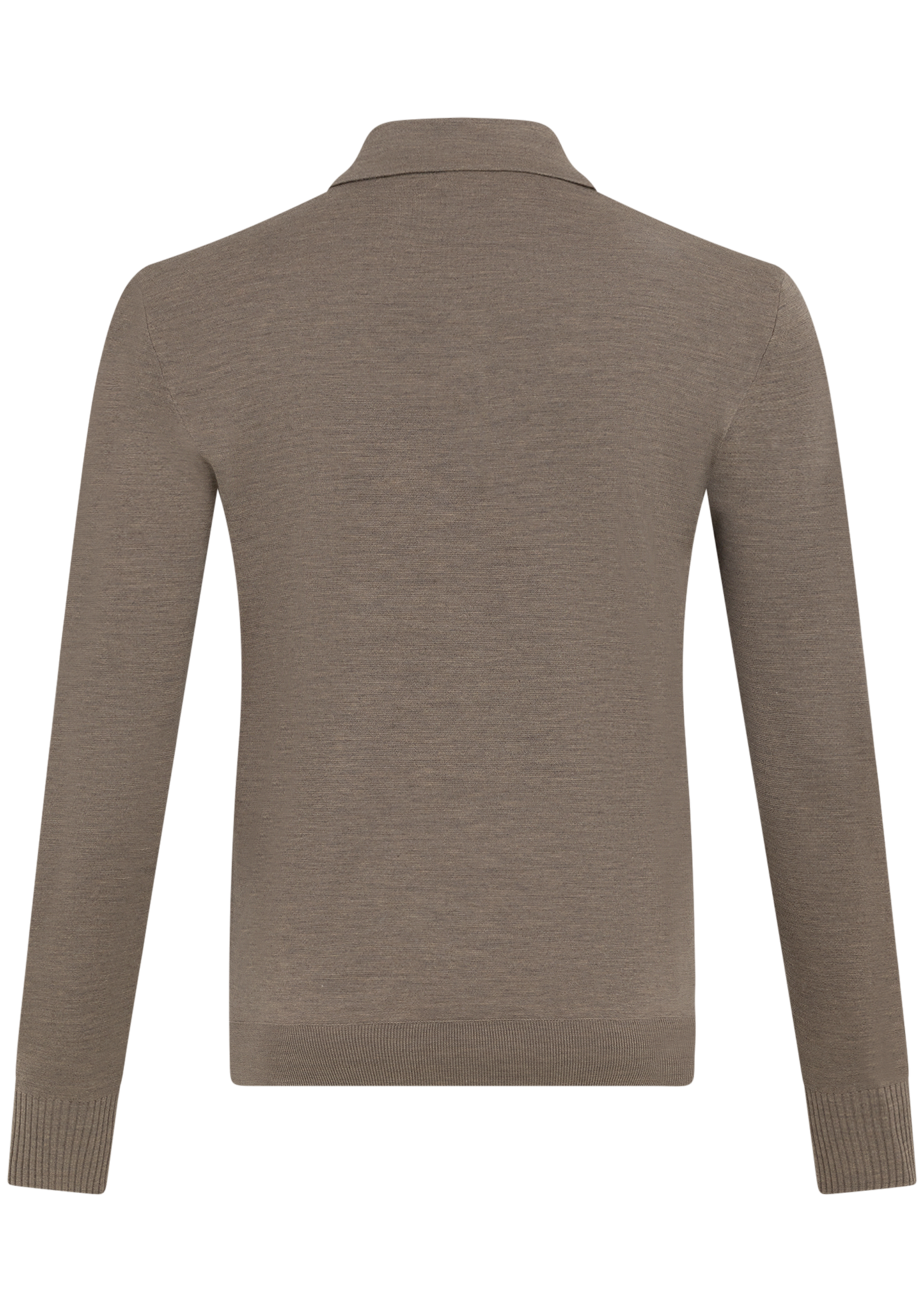 Buttonless polo van virgin wol | FULL_WIDTH | TAUPE