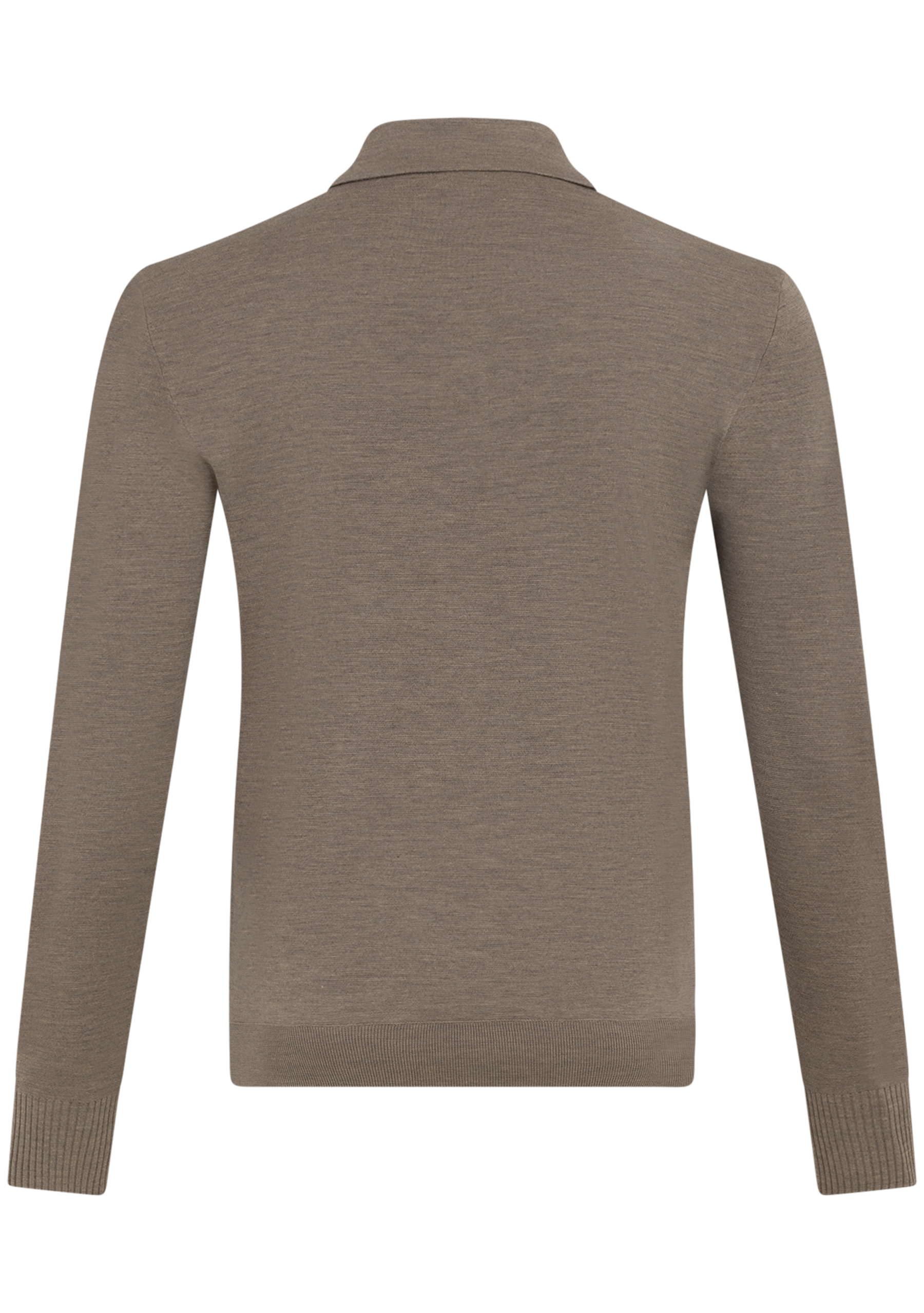 Buttonless polo van virgin wol | FULL_WIDTH | TAUPE