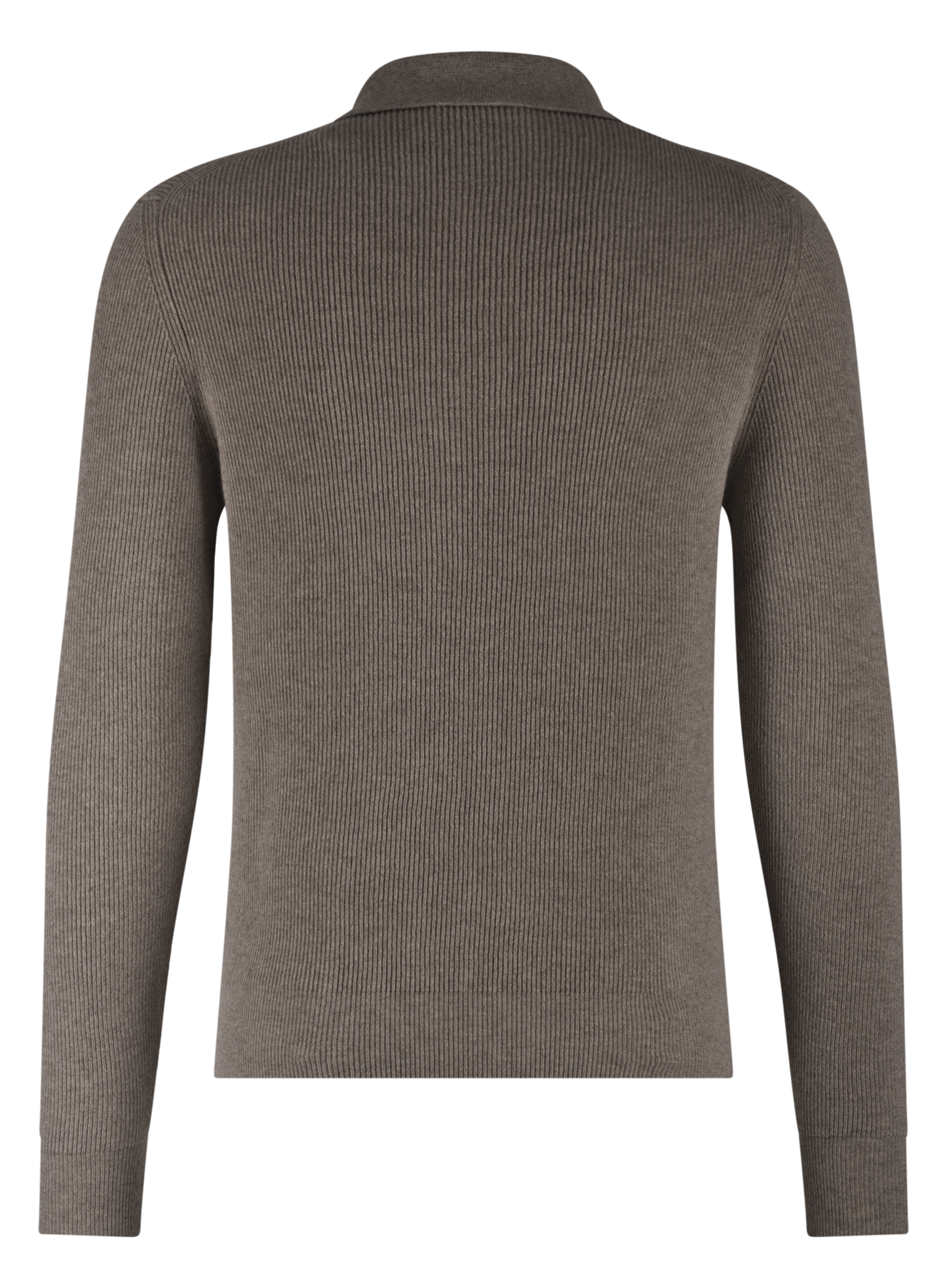 Geribde polo van cashmere | TAUPE