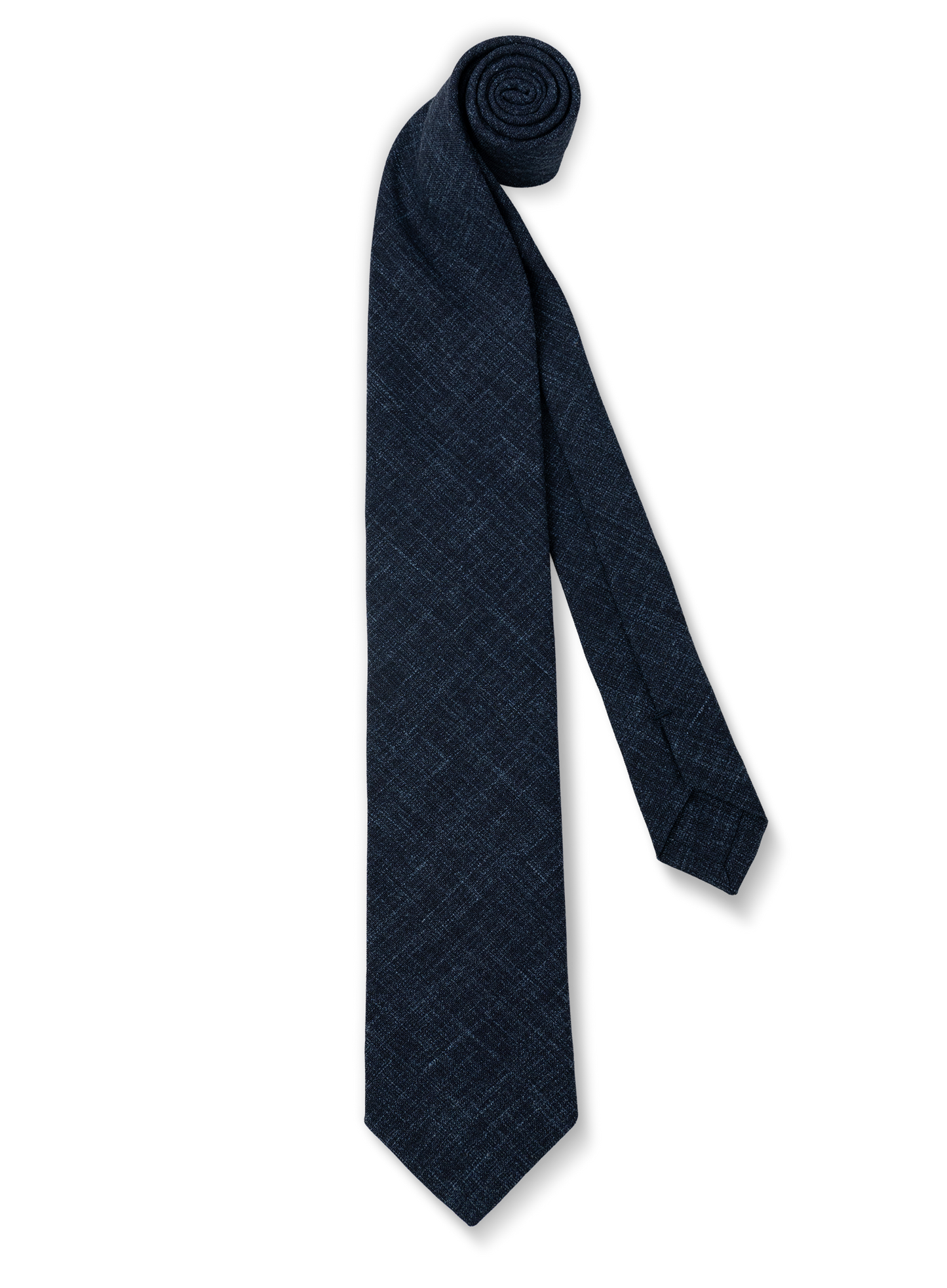 Stropdas van wol, zijde en linnen | BLUE NAVY