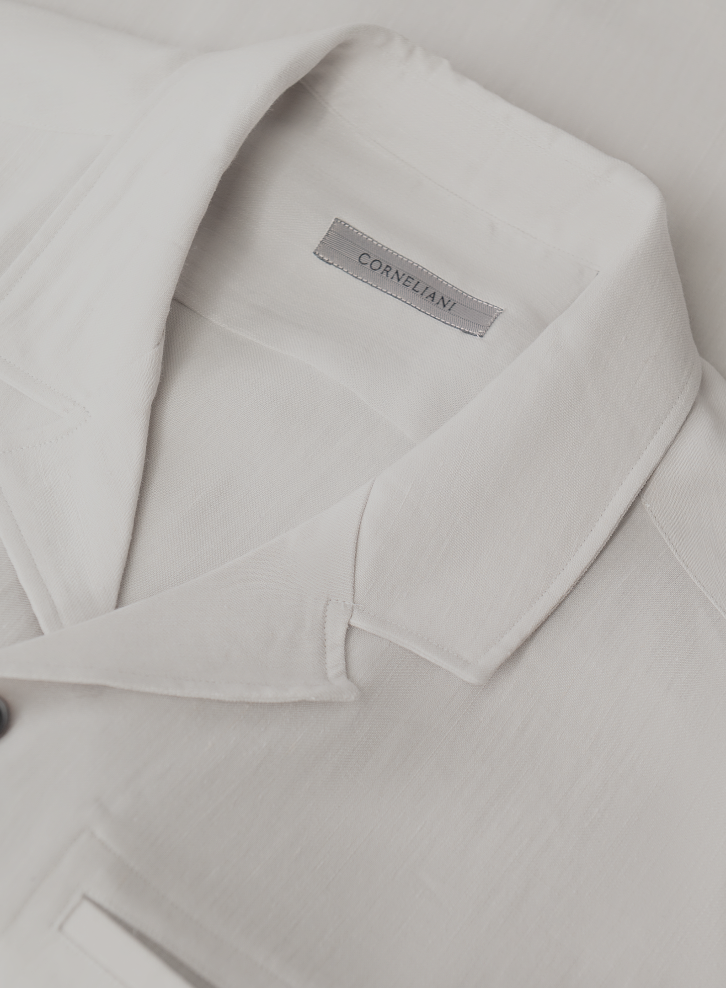 Shirt van linnen, wol en mohair | L.Grijs