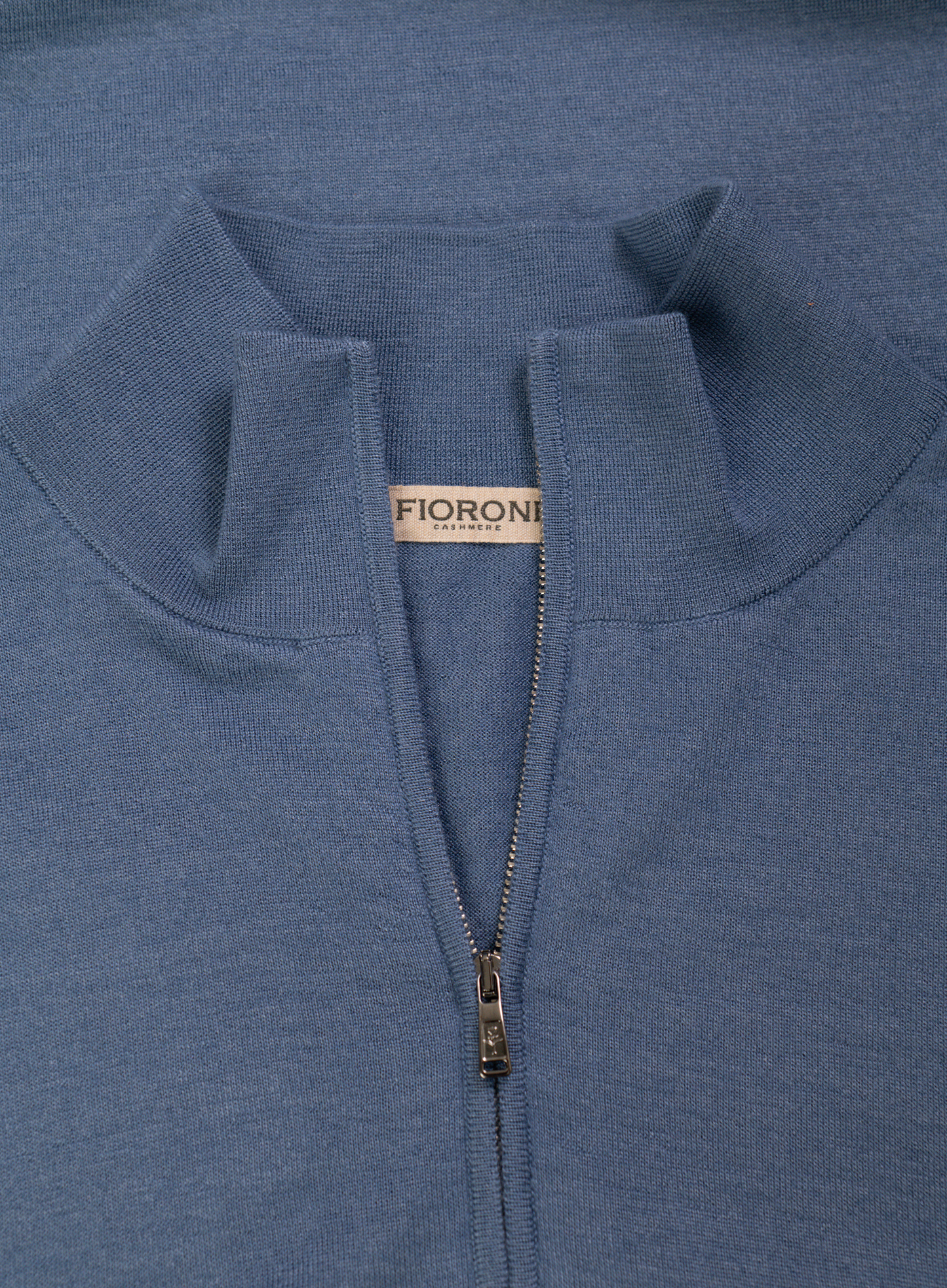 Half-zip trui van cashmere en zijde | FULL_WIDTH | L.Blauw
