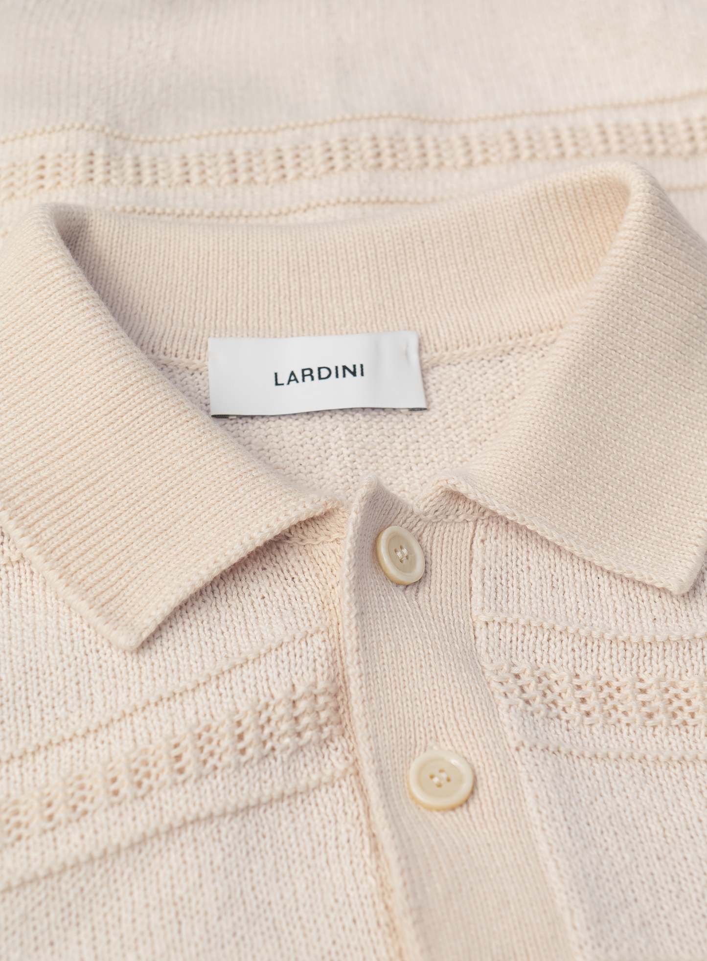 Knitted polo van katoen | ROOM-WIT