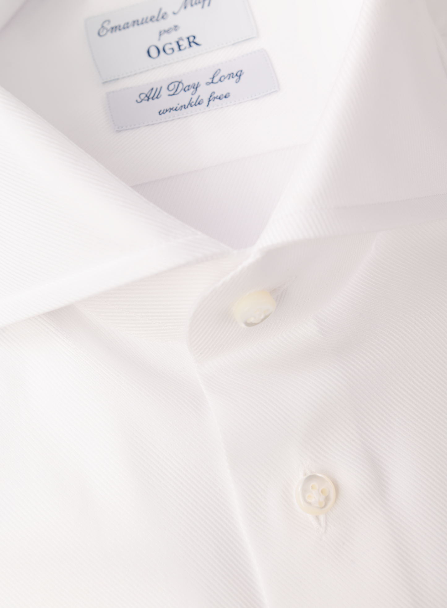 Kreukvrij katoen shirt | FULL_WIDTH | Wit