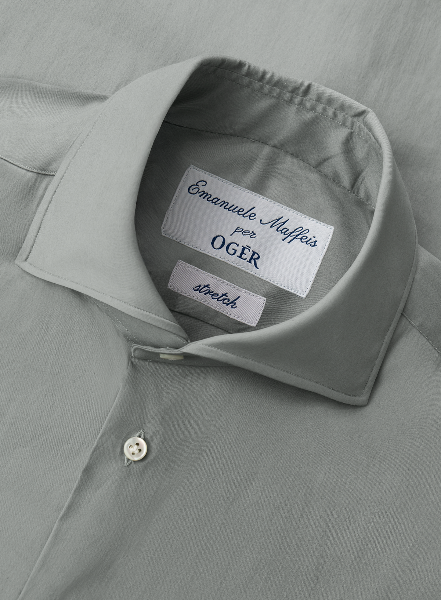 Katoen shirt met stretch | FULL_WIDTH | Groen