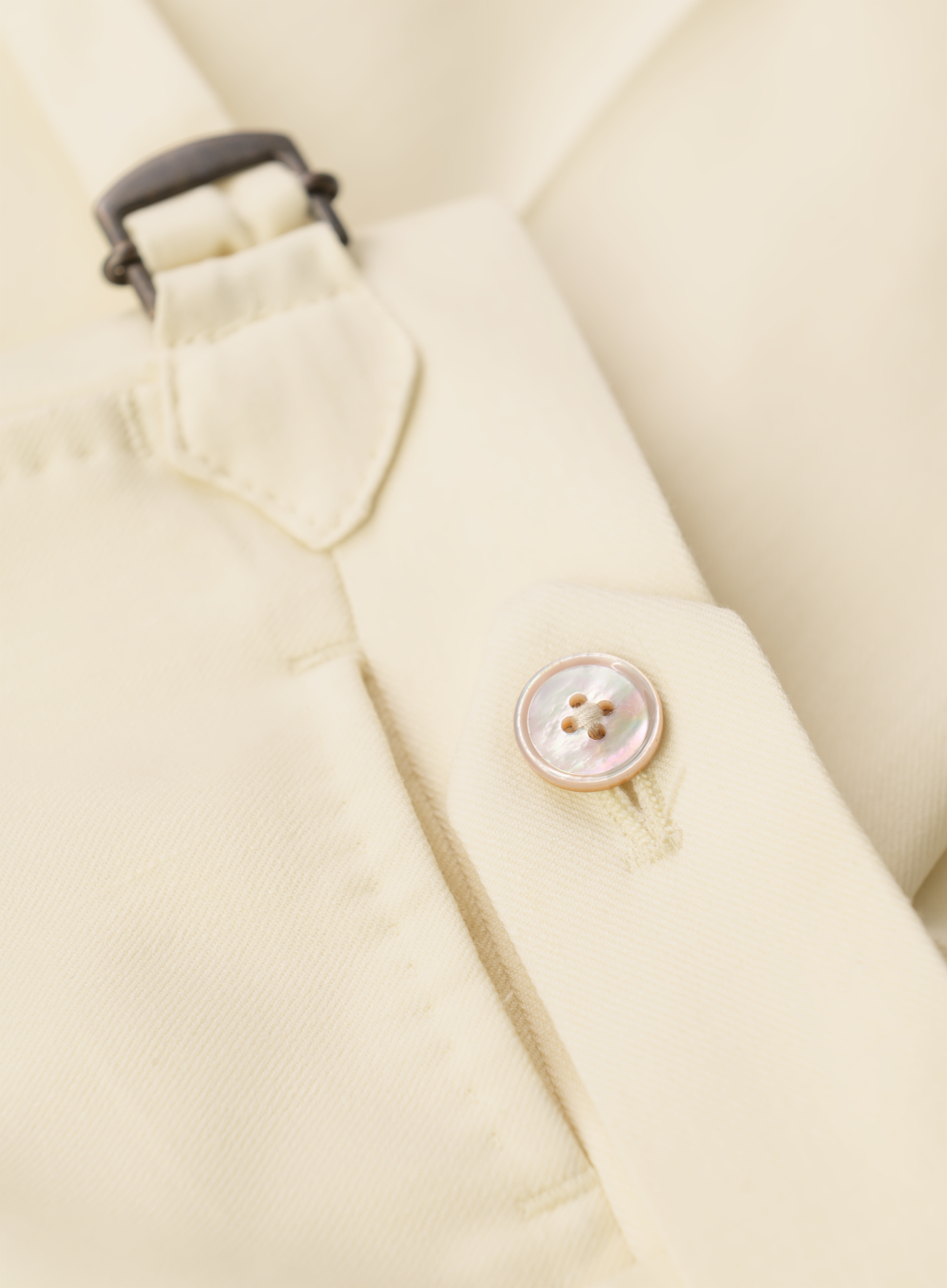 Pantalon van wol, zijde en linnen | ROOM-WIT