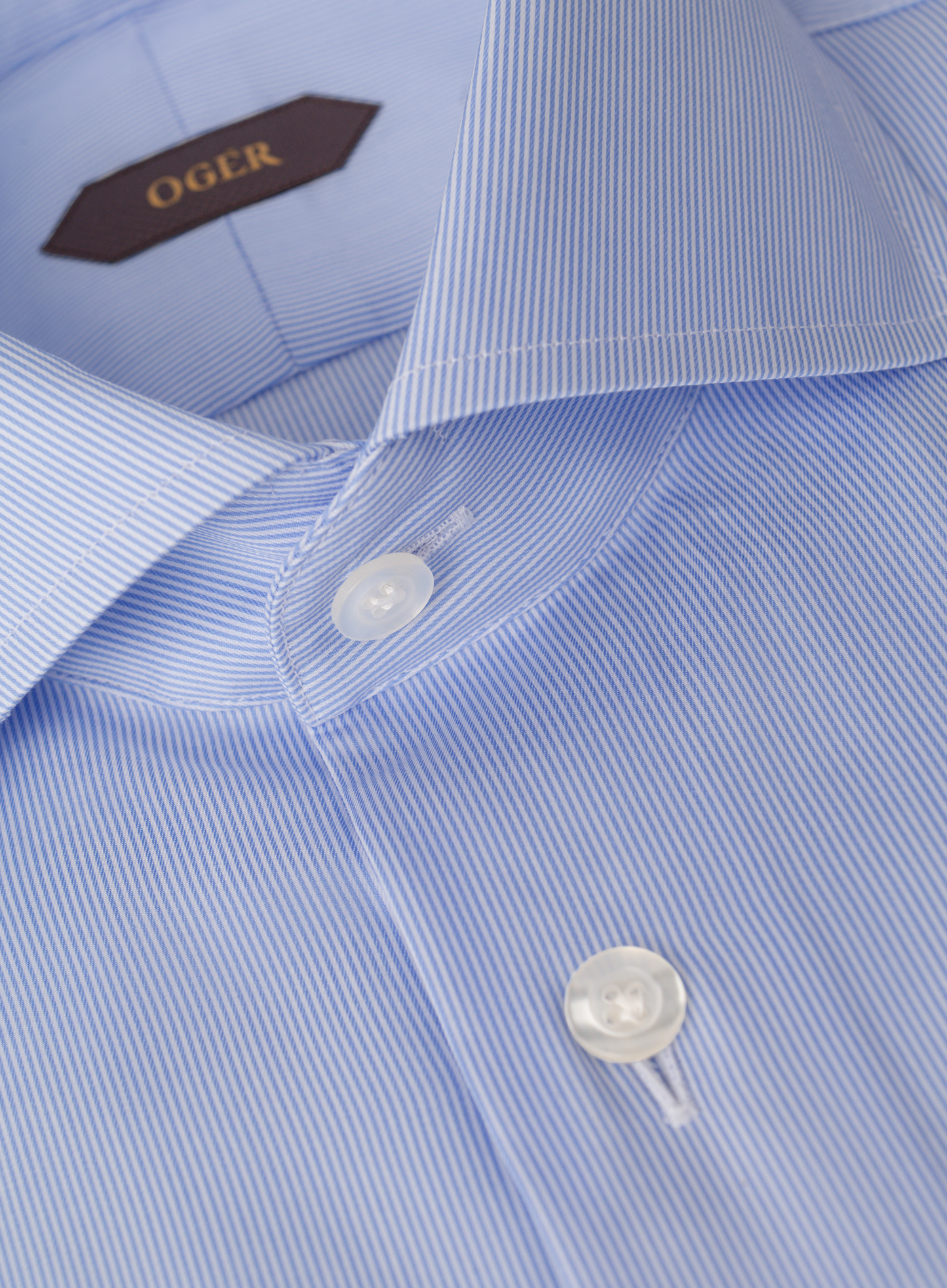 Gestreept katoenen shirt | FULL_WITH | Blauw