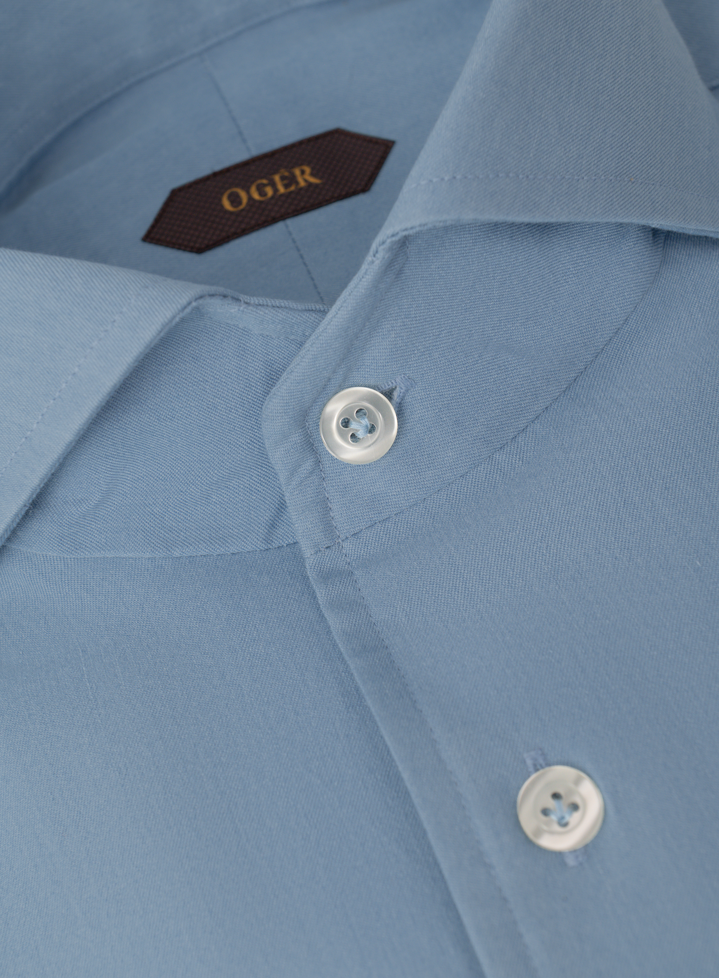 Denim katoen shirt | FULL_WIDTH | L.Blauw