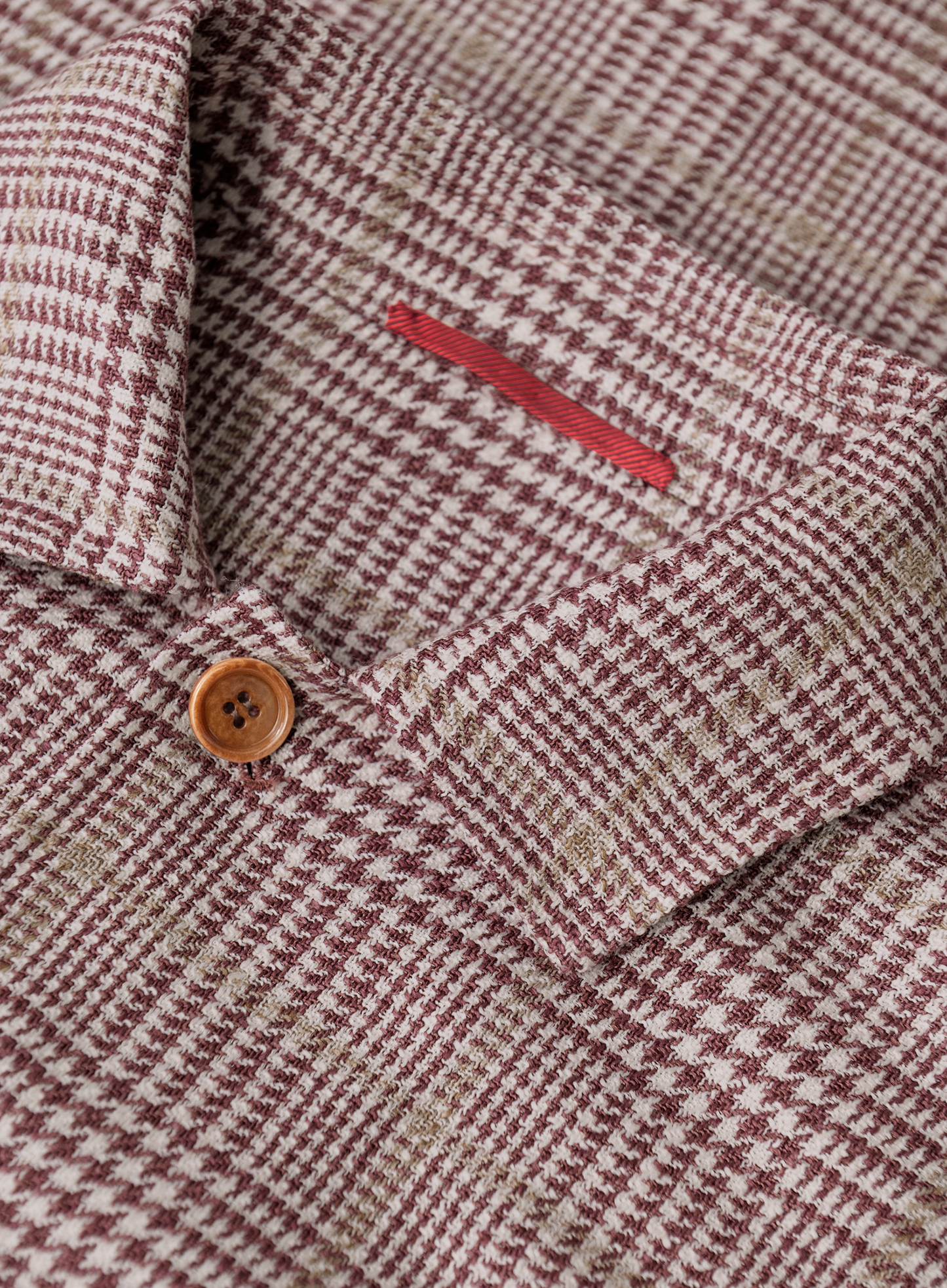 Glencheck overshirt van zijde, linnen en katoen | FULL_WIDTH | Multicolor