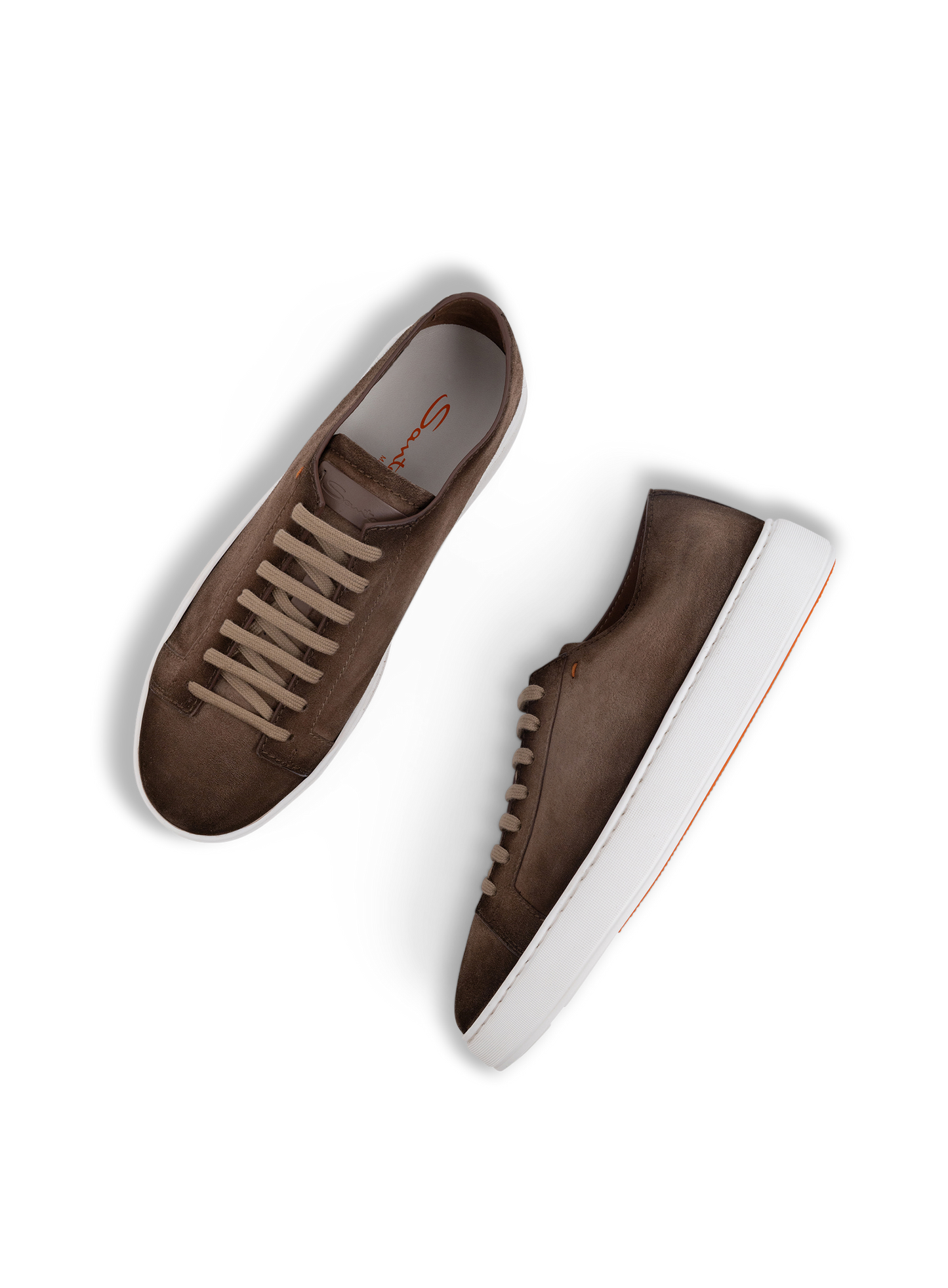 Sneakers van leer | Bruin