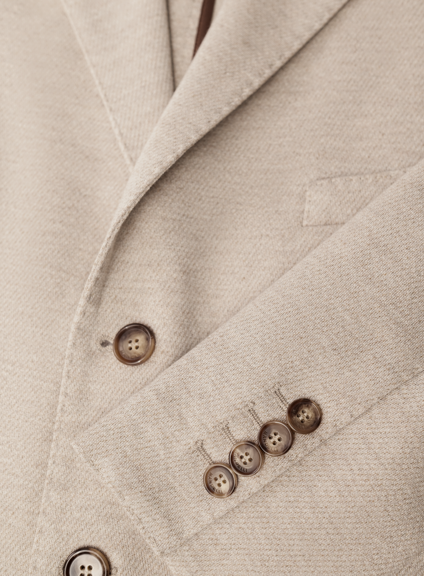 Jasje van scheerwol en katoen | FULL_WIDTH | Beige