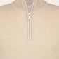 Slim-fit half-zip trui van cashmere | Beige