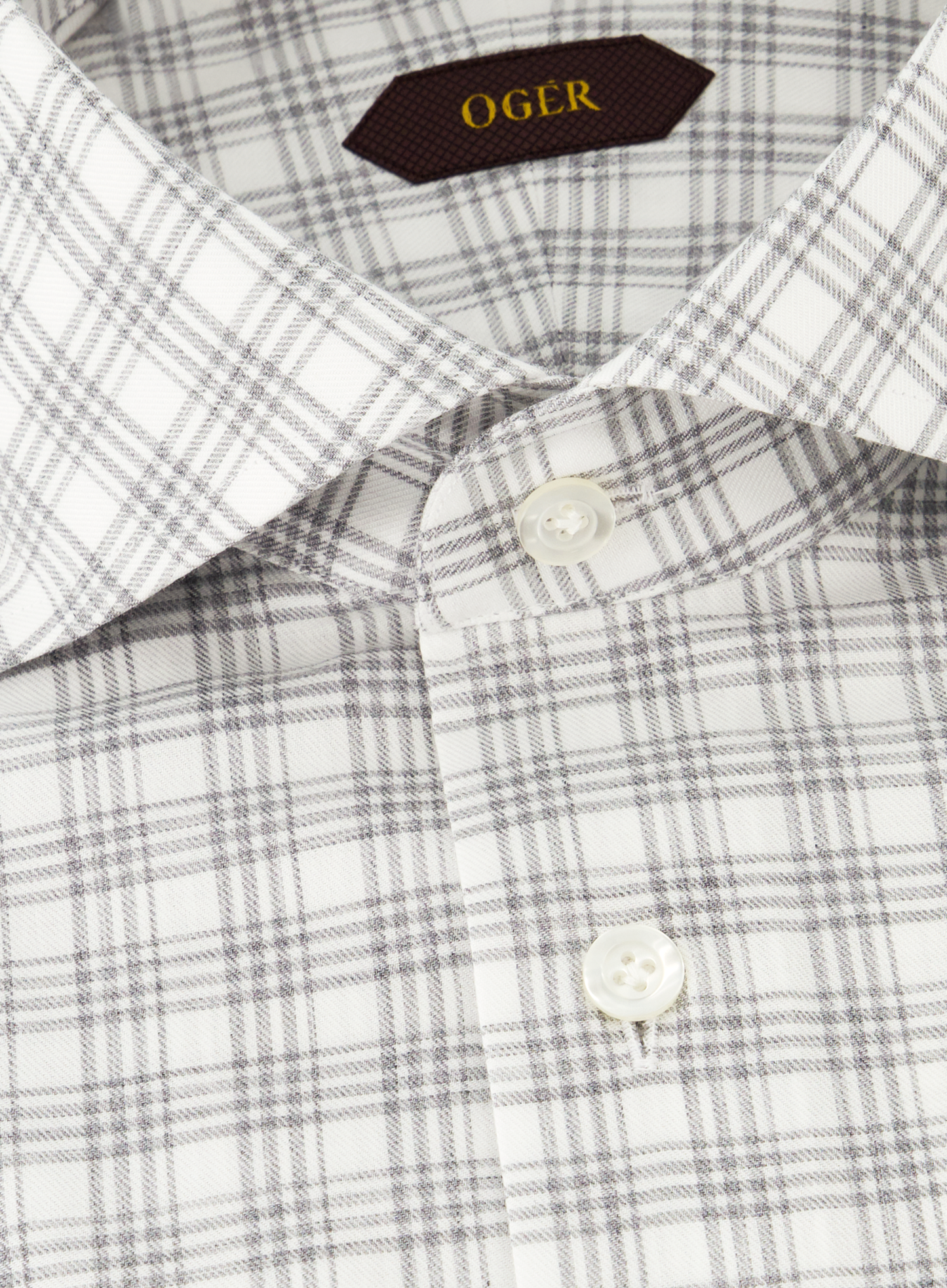 Glencheck shirt van katoen | FULL_WIDTH | Grijs