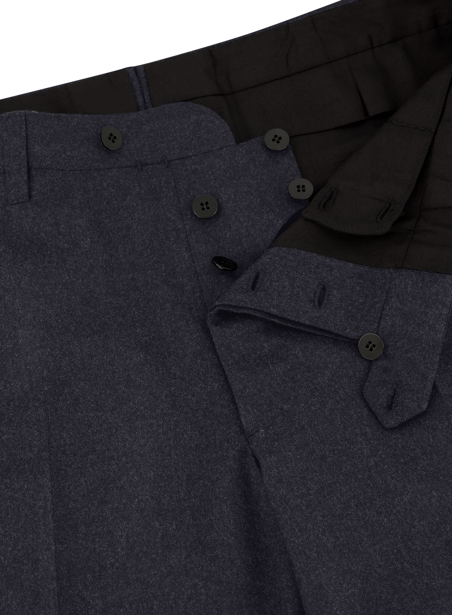 Handgemaakte pantalon van wol en cashmere | FULL_WIDTH |Antraciet