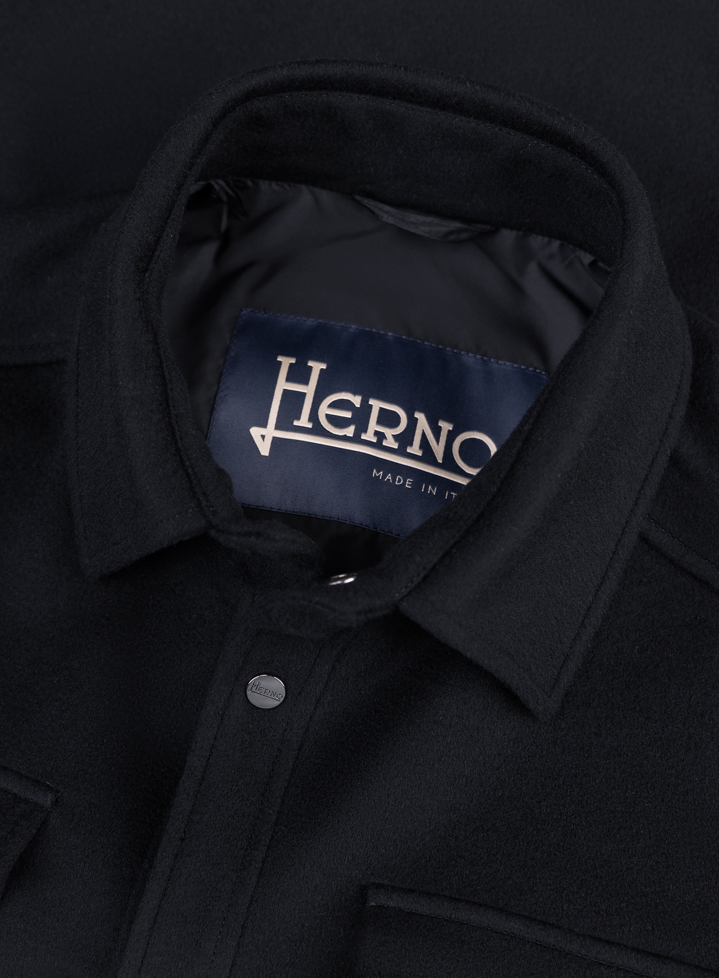 Shacket van wol en cashmere | FULL_WIDTH | BLUE NAVY