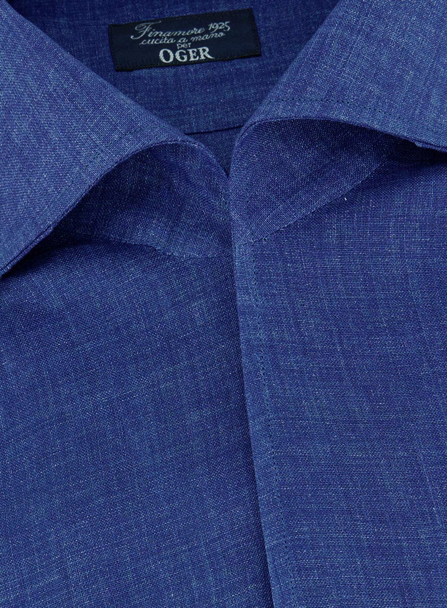 Napoli shirt van linnen | Blauw