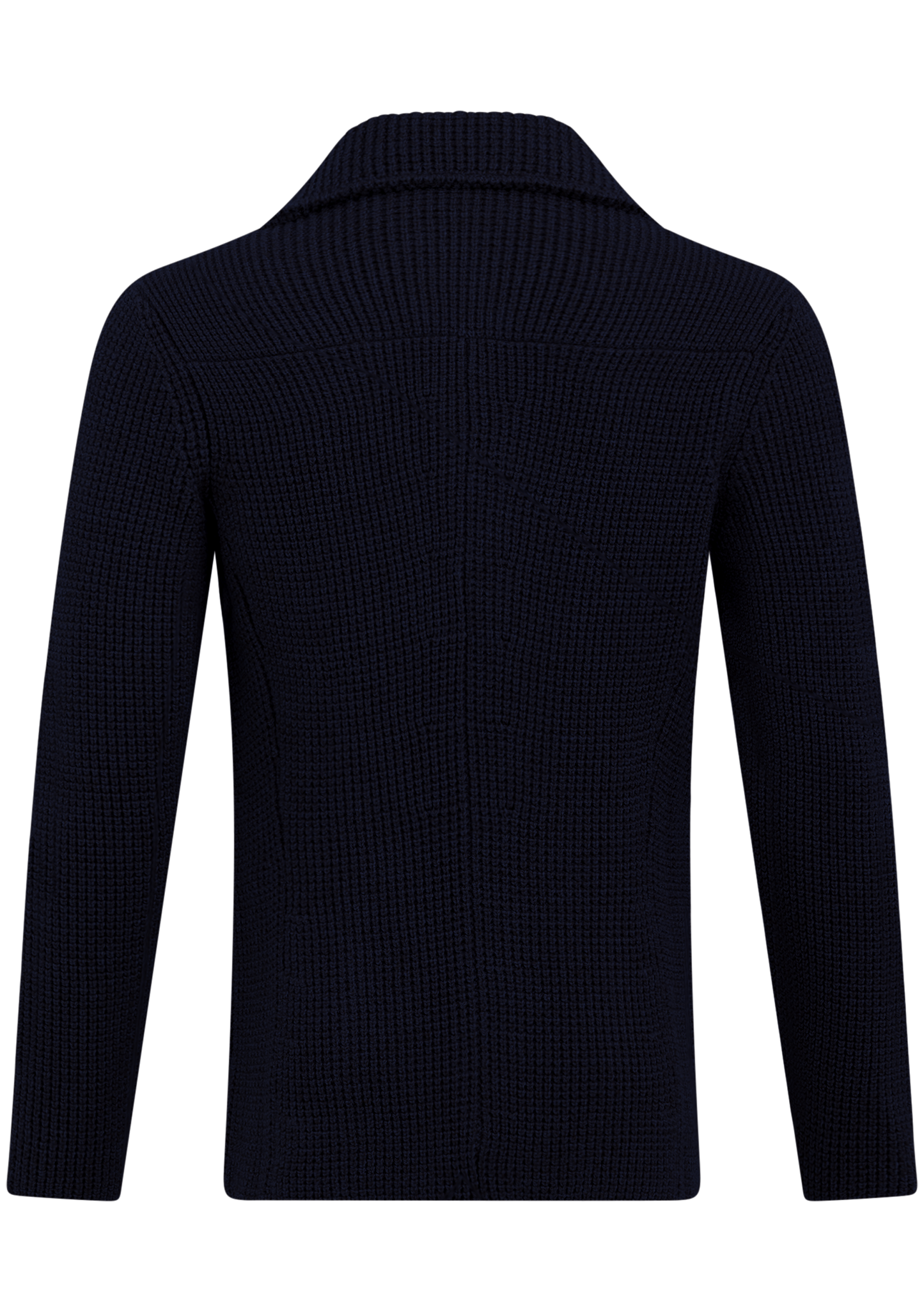Knitted cardigan van scheerwol | BLUE NAVY