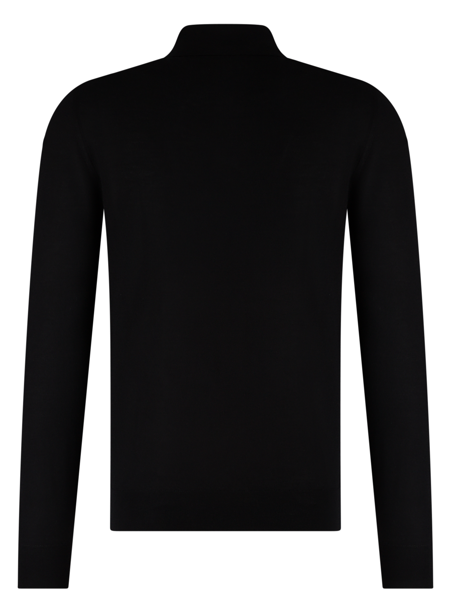 Polo van cashmere en zijde | Zwart