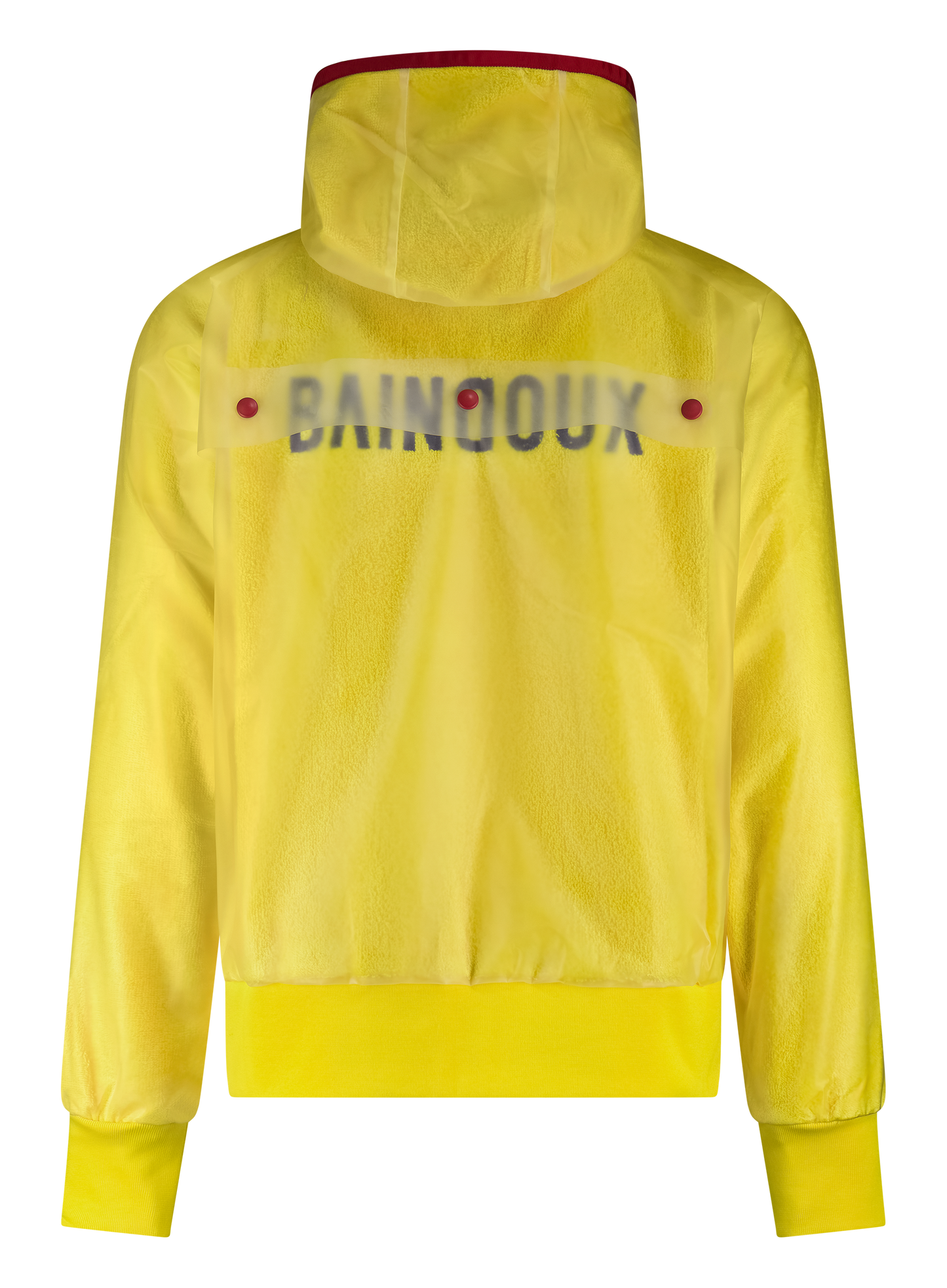 Waterafstotende jas van badstof | Geel