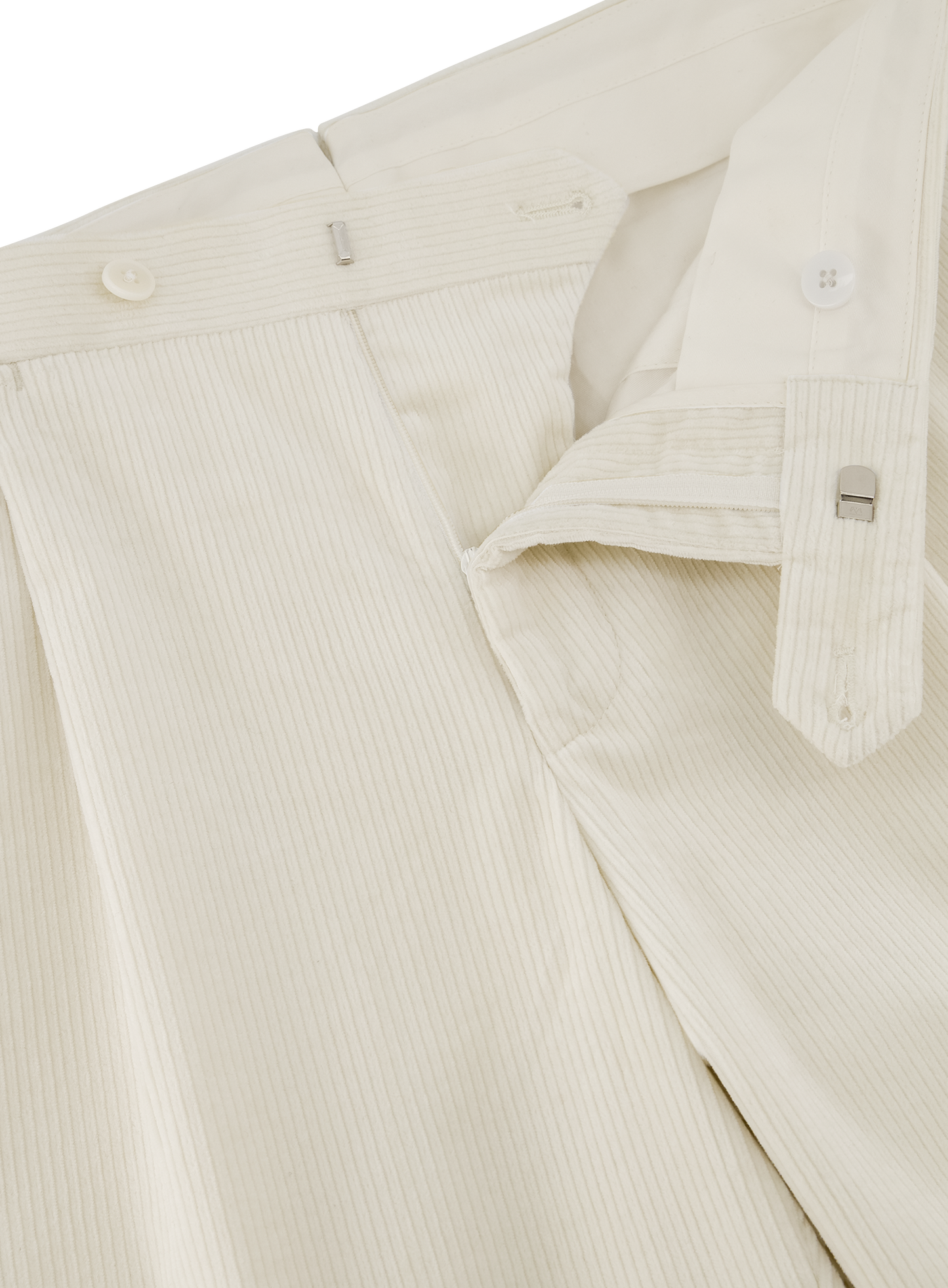 Corduroy pantalon van katoen | FULL_WIDTH | Wit