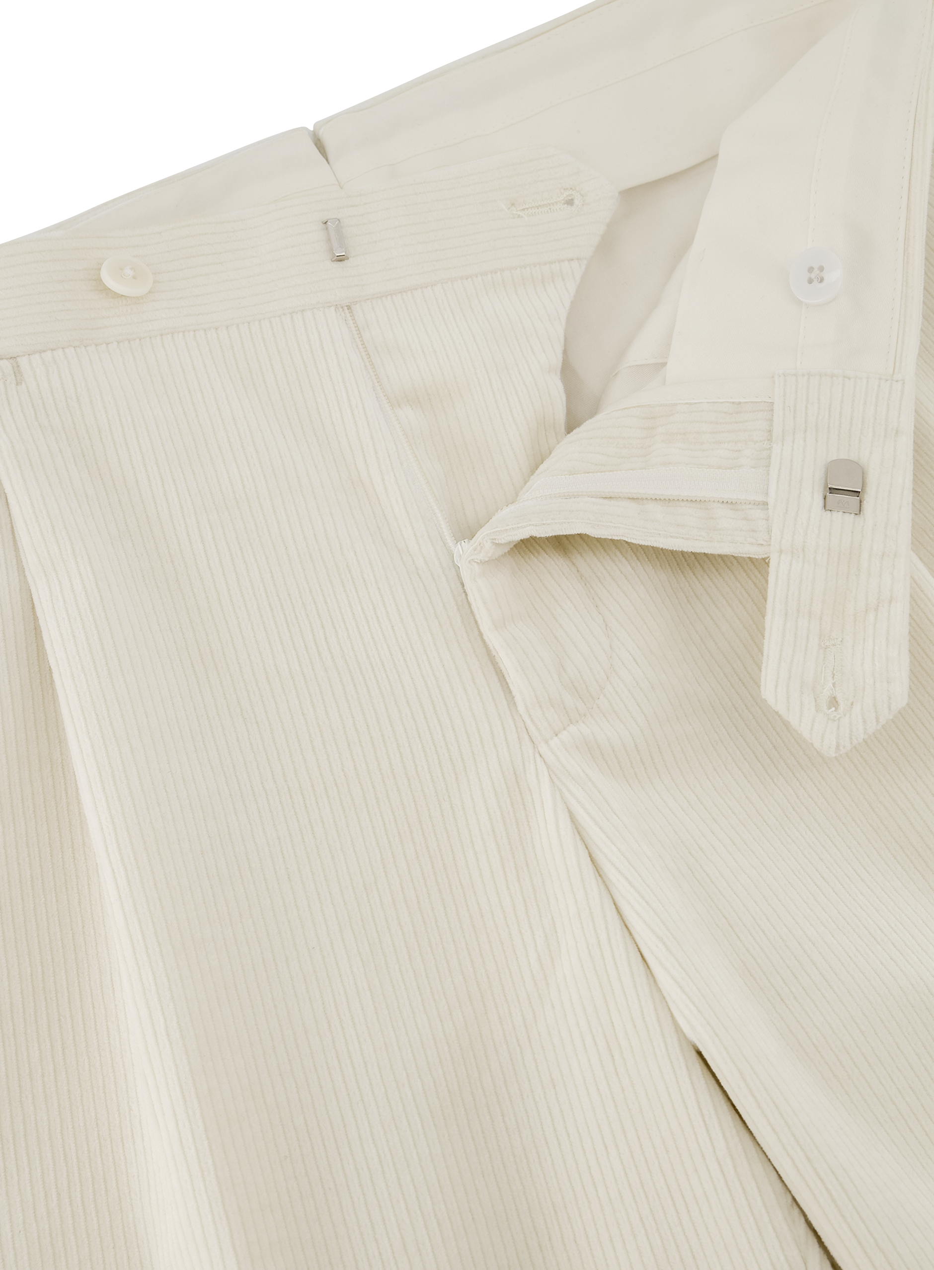 Corduroy pantalon van katoen | FULL_WIDTH | Wit