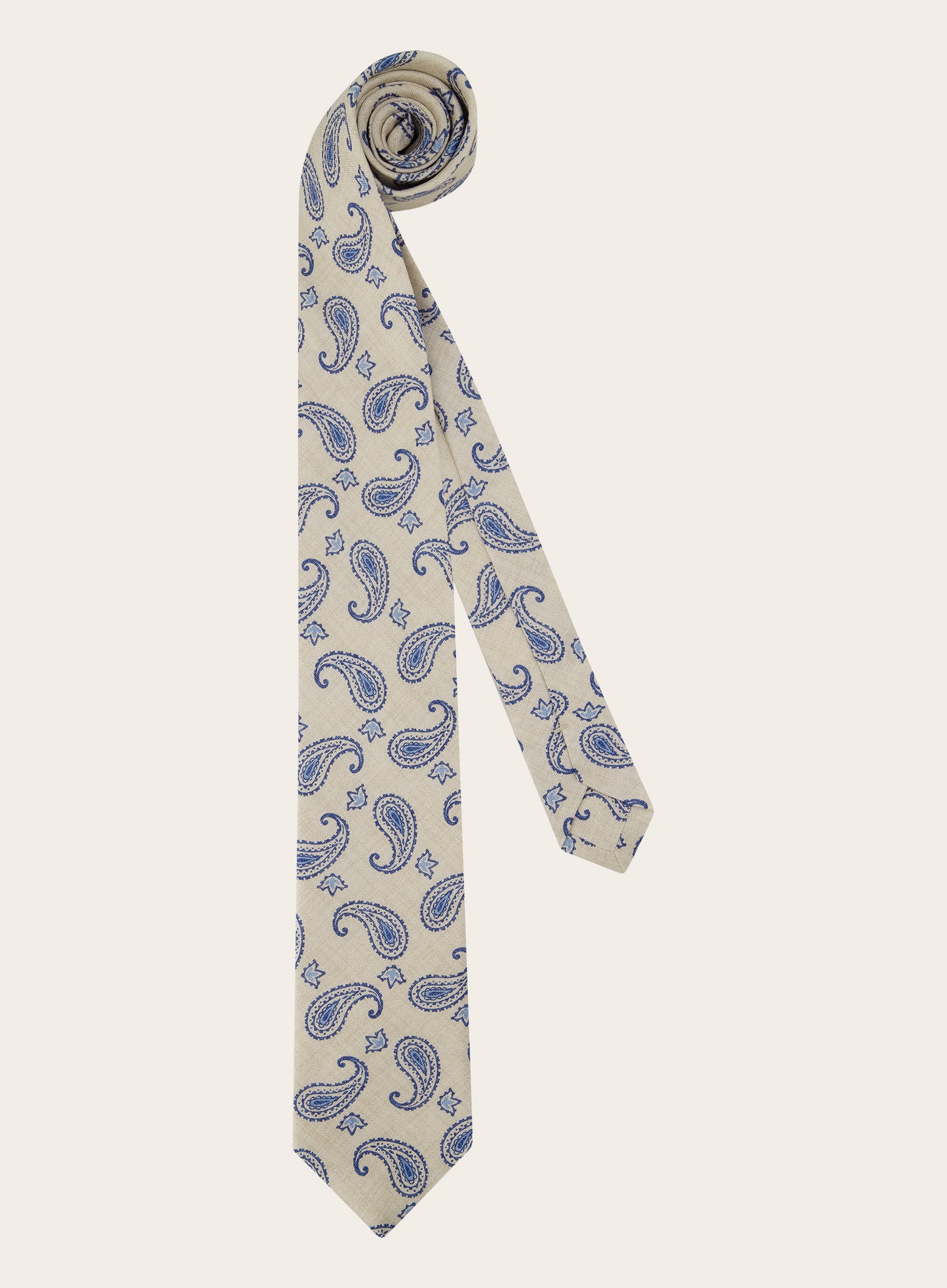 Paisley stropdas van zijde | Beige