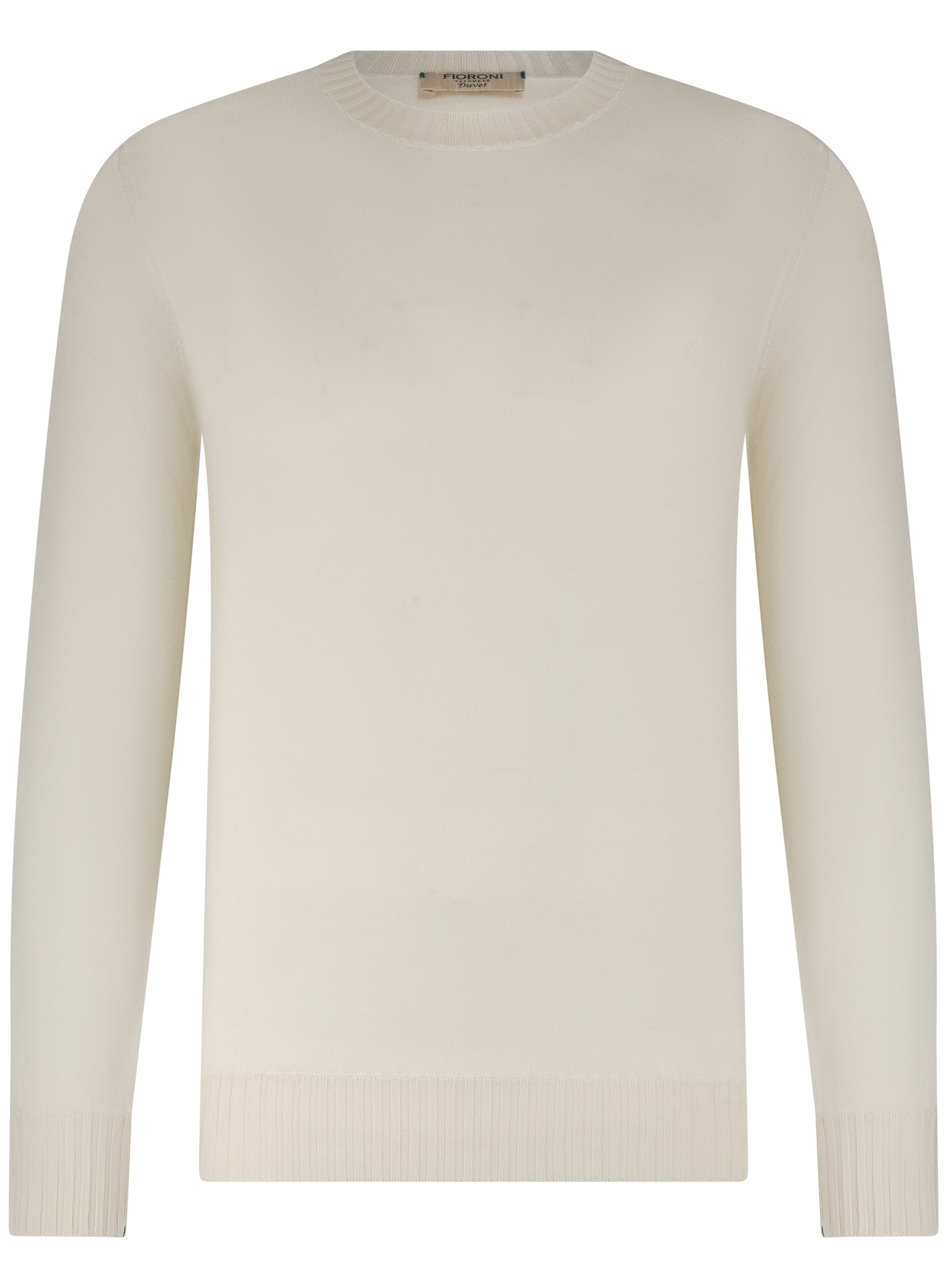 Crewneck met lange mouwen van cashmere | Wit
