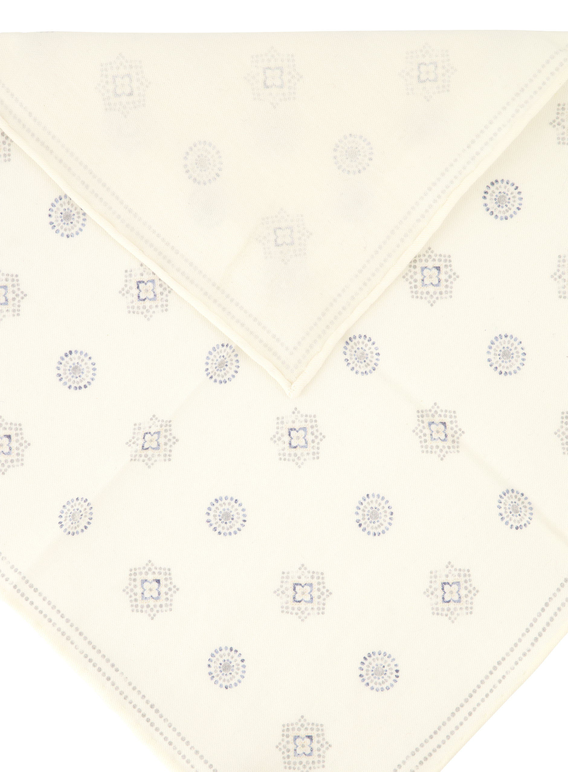 Pochet met print van wol en katoen | ROOM-WIT